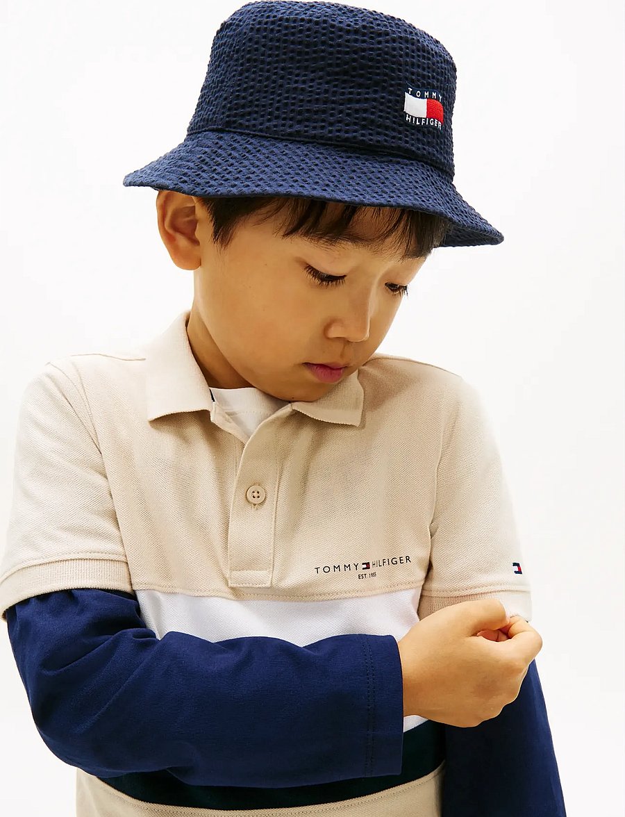 Tommy Hilfiger - MINI CORP EMB CLRBLOCK POLO SS - kortærmede poloer - classic beige colourblock - 4