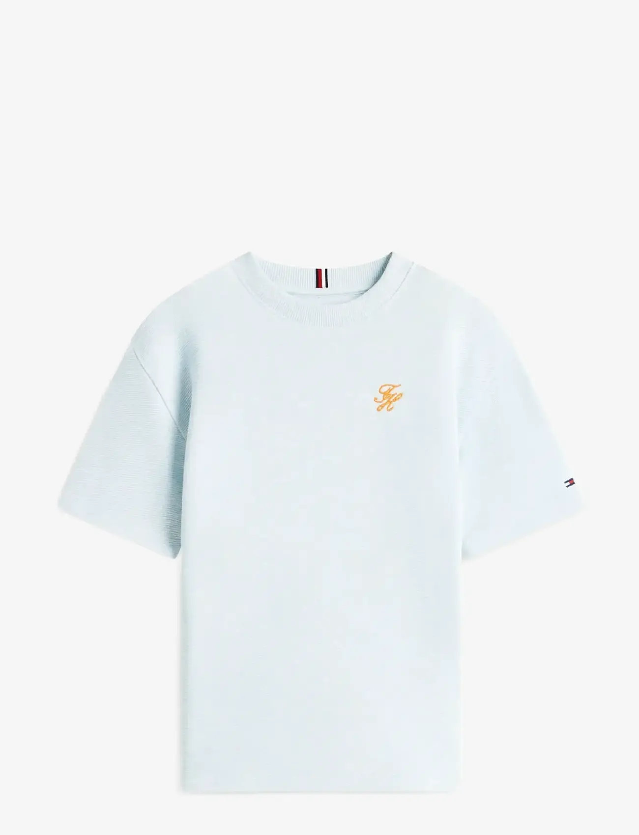 Tommy Hilfiger - TH SCRIPT JERSEY TWILL T-SHIRT - kortærmede t-shirts - keepsake blue - 1