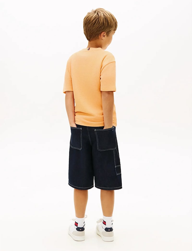 Tommy Hilfiger - TH SCRIPT JERSEY TWILL T-SHIRT - kortærmede t-shirts - orange hype - 2