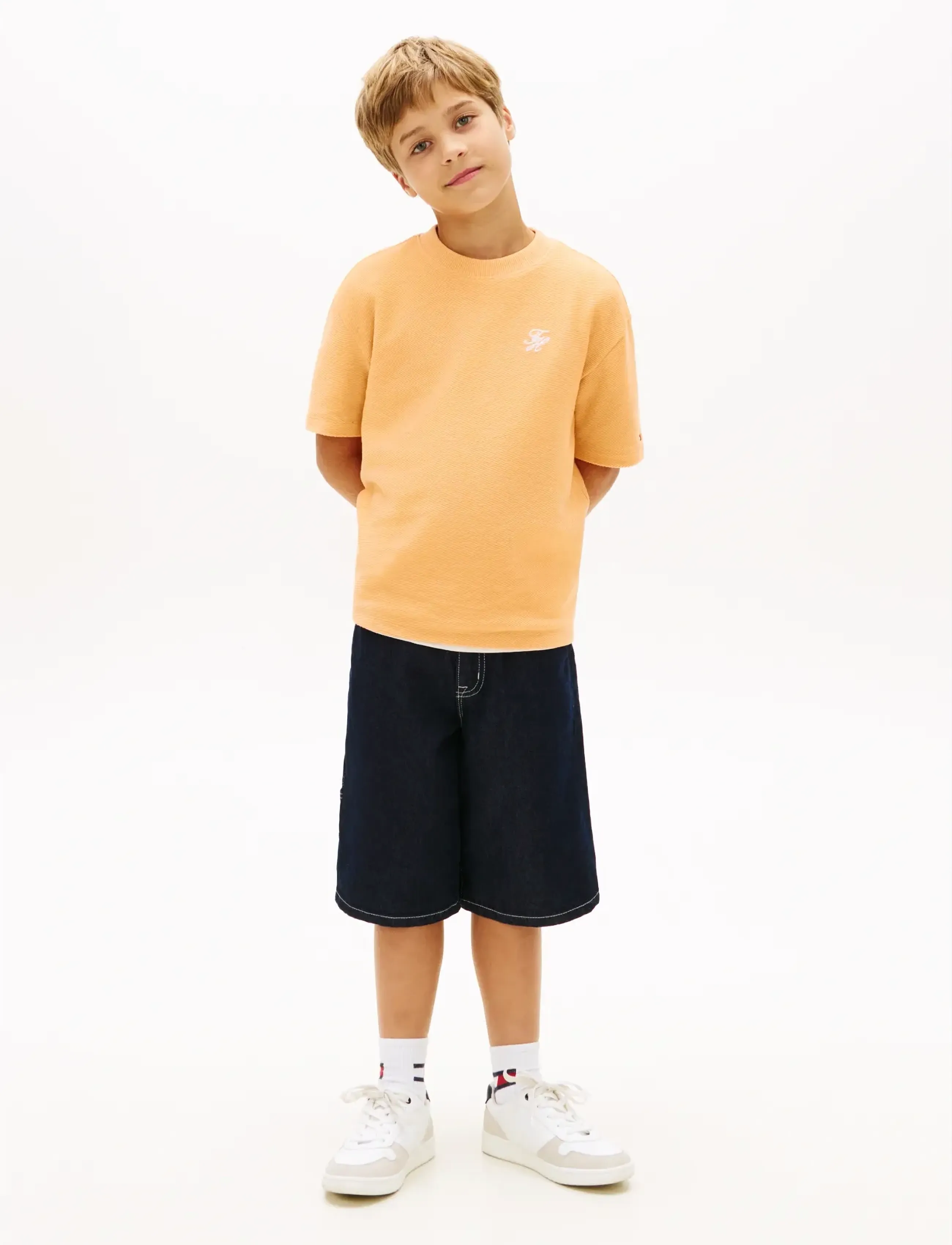 Tommy Hilfiger - TH SCRIPT JERSEY TWILL T-SHIRT - lühikeste varrukatega t-särgid - orange hype - 3
