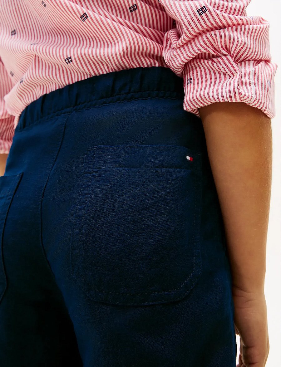 Tommy Hilfiger - LINEN BLEND SHORT - chino shorts - dark night navy - 4