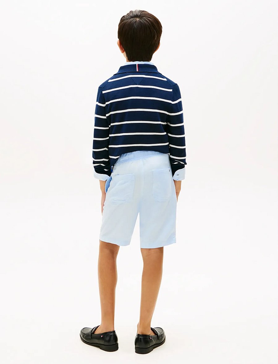 Tommy Hilfiger - LINEN BLEND SHORT - spodenki chino - sweet blue - 2