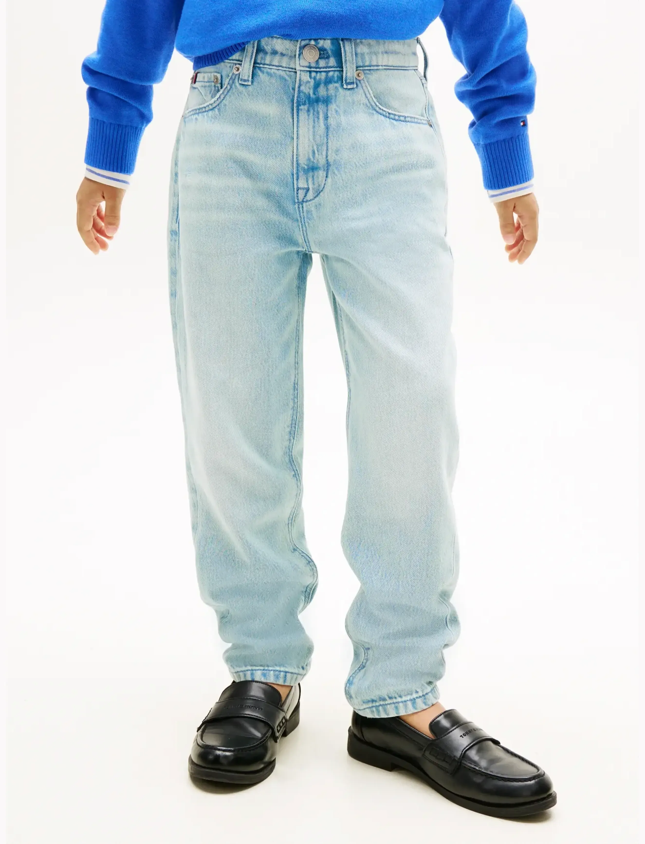 Tommy Hilfiger Archive Light Blue Jeans, Børn, Mom Jeans, Blå, Str: 152