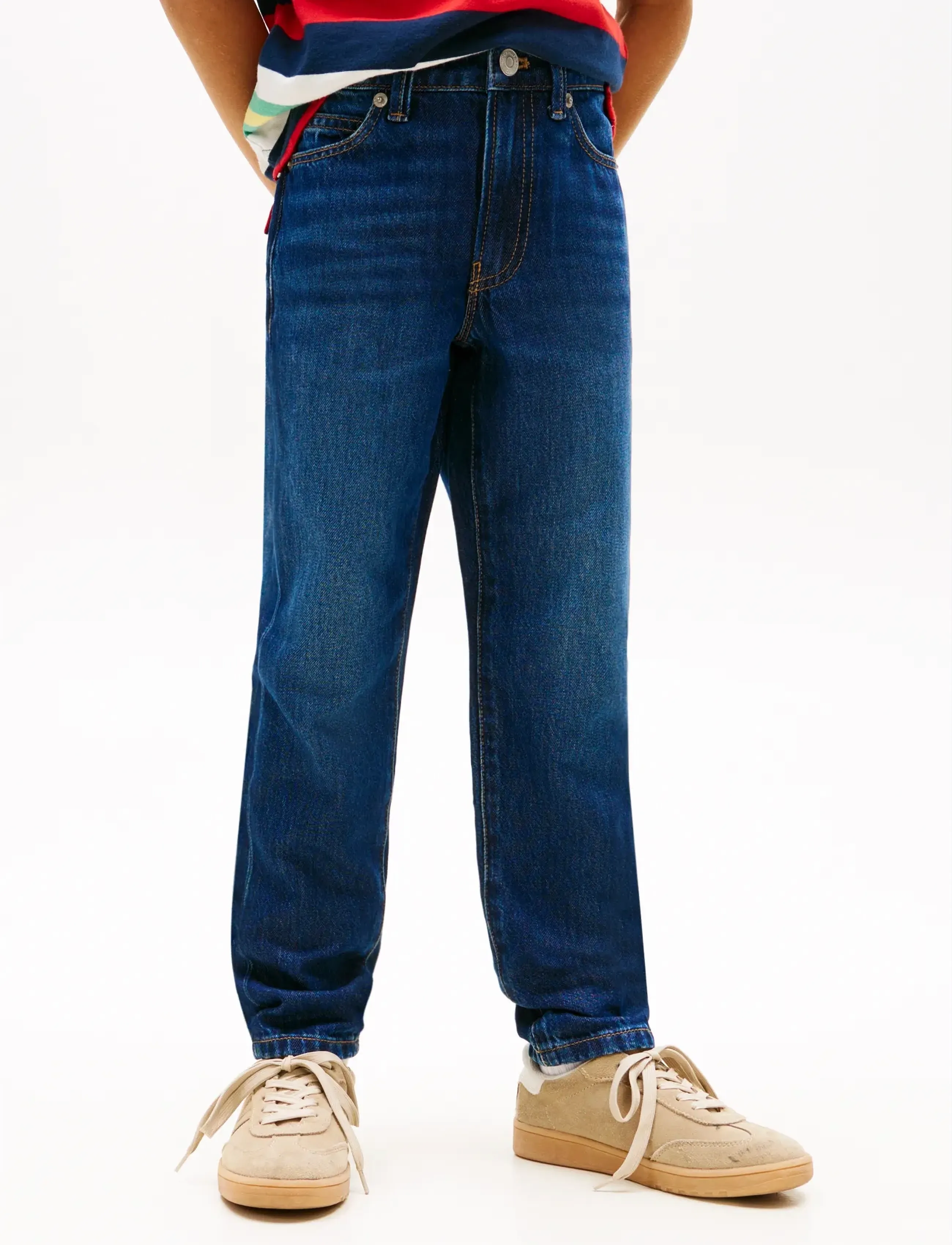 Tommy Hilfiger Straight Dark Blue Jeans, 122, Blau - Regular Kinder