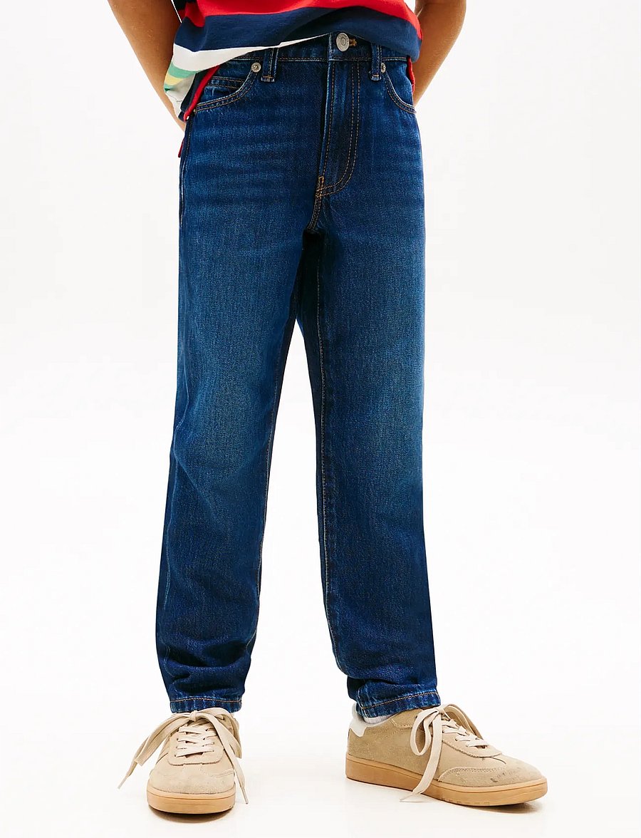 Tommy Hilfiger - STRAIGHT DARK BLUE JEANS - regular jeans - darkused - 0