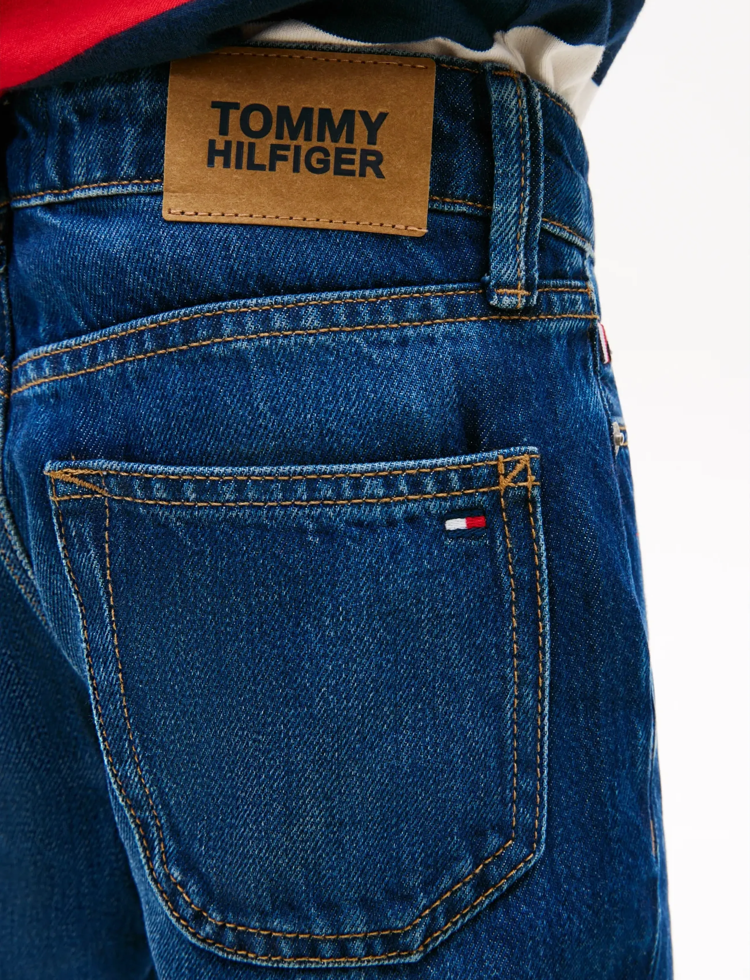 Tommy Hilfiger - STRAIGHT DARK BLUE JEANS - regular jeans - darkused - 4