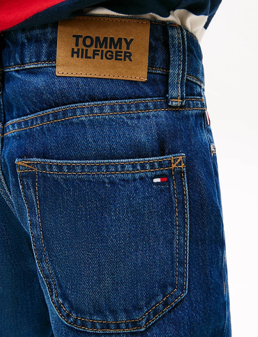 Tommy Hilfiger - STRAIGHT DARK BLUE JEANS - regular jeans - darkused - 4