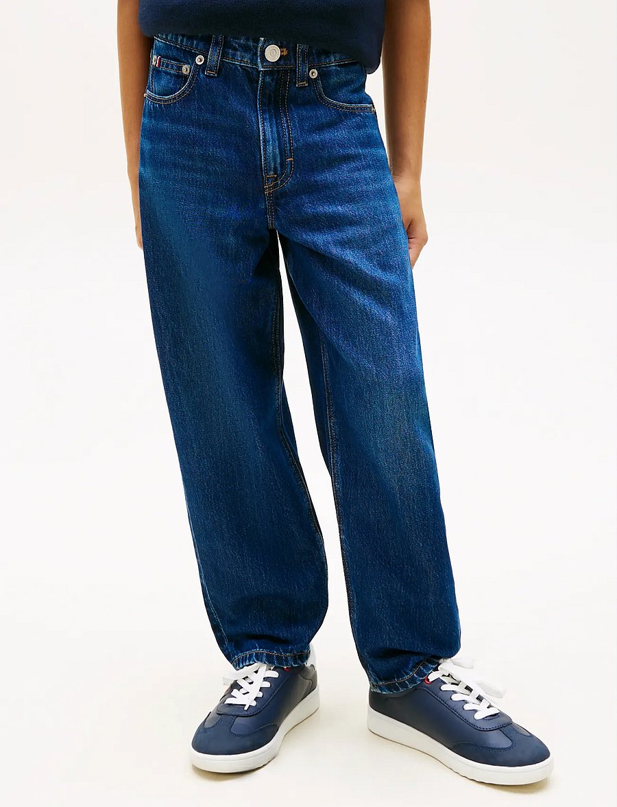 Tommy Hilfiger - BARREL DARK BLUE JEANS - loose jeans - darkused - 0