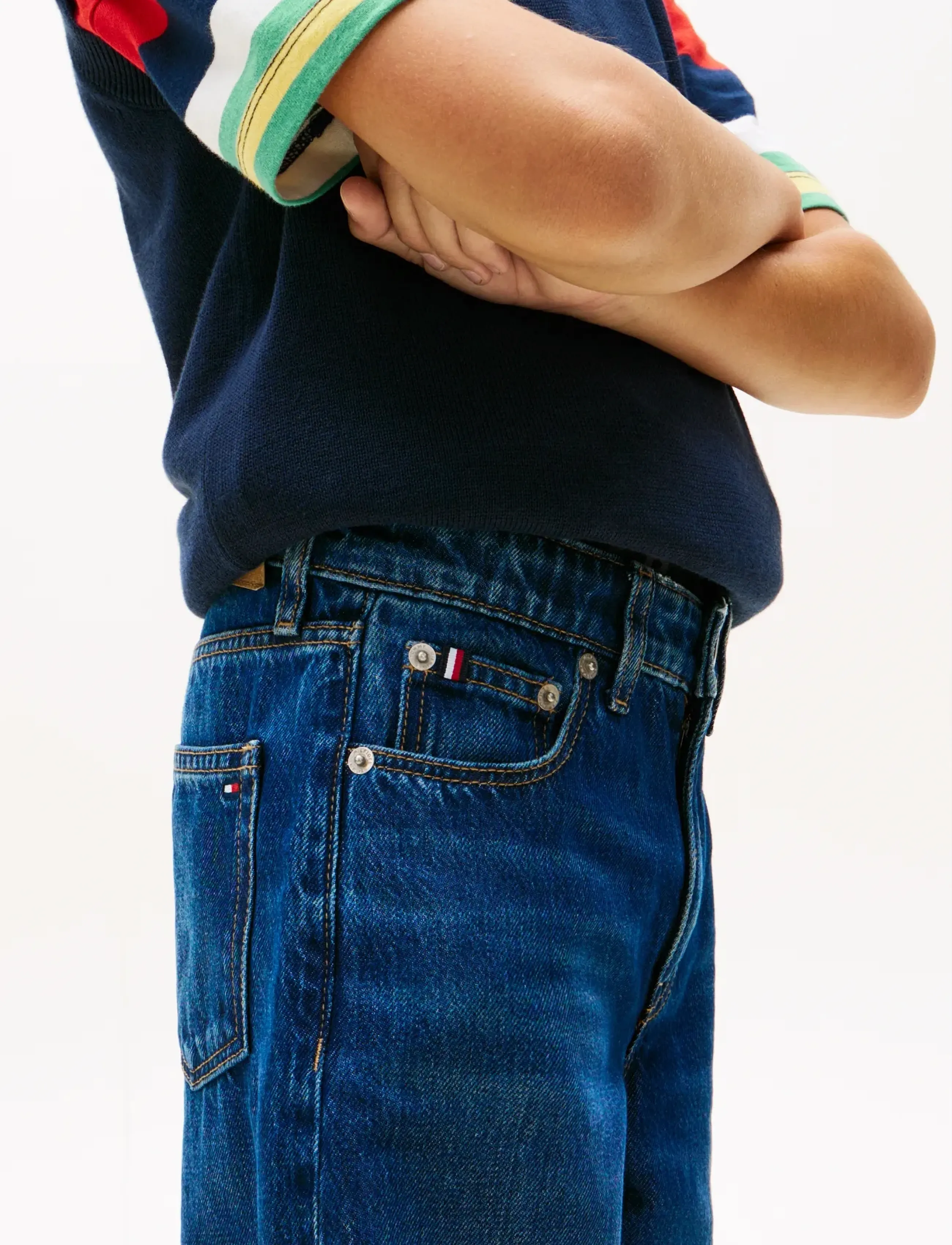 Tommy Hilfiger - BARREL DARK BLUE JEANS - loose jeans - darkused - 4