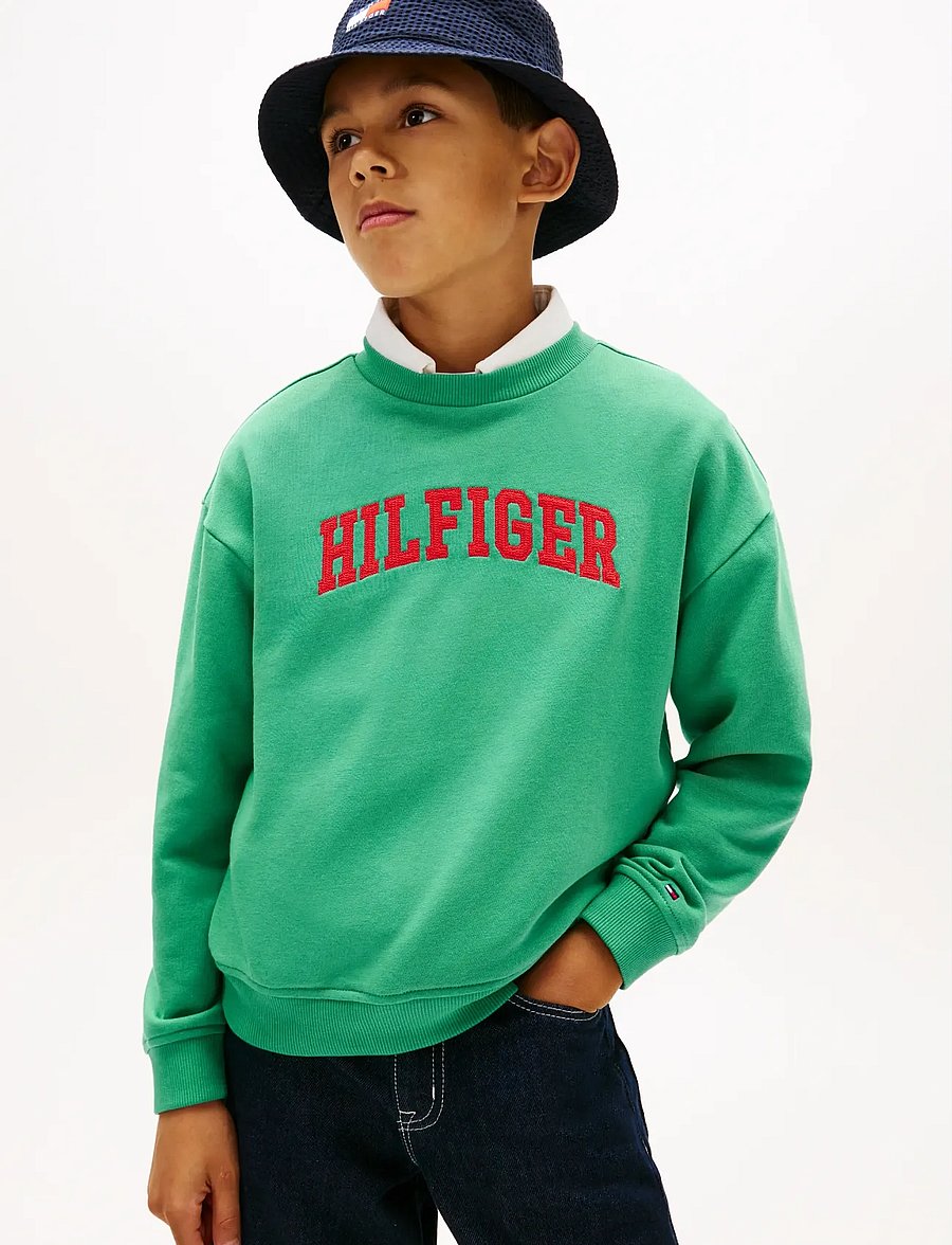 Tommy Hilfiger - HILFIGER VARSITY SWEATSHIRT - sweatshirts - bahama green - 0