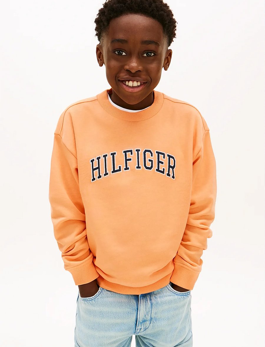 Tommy Hilfiger - HILFIGER VARSITY SWEATSHIRT - sweatshirts - faded sun kiss - 0