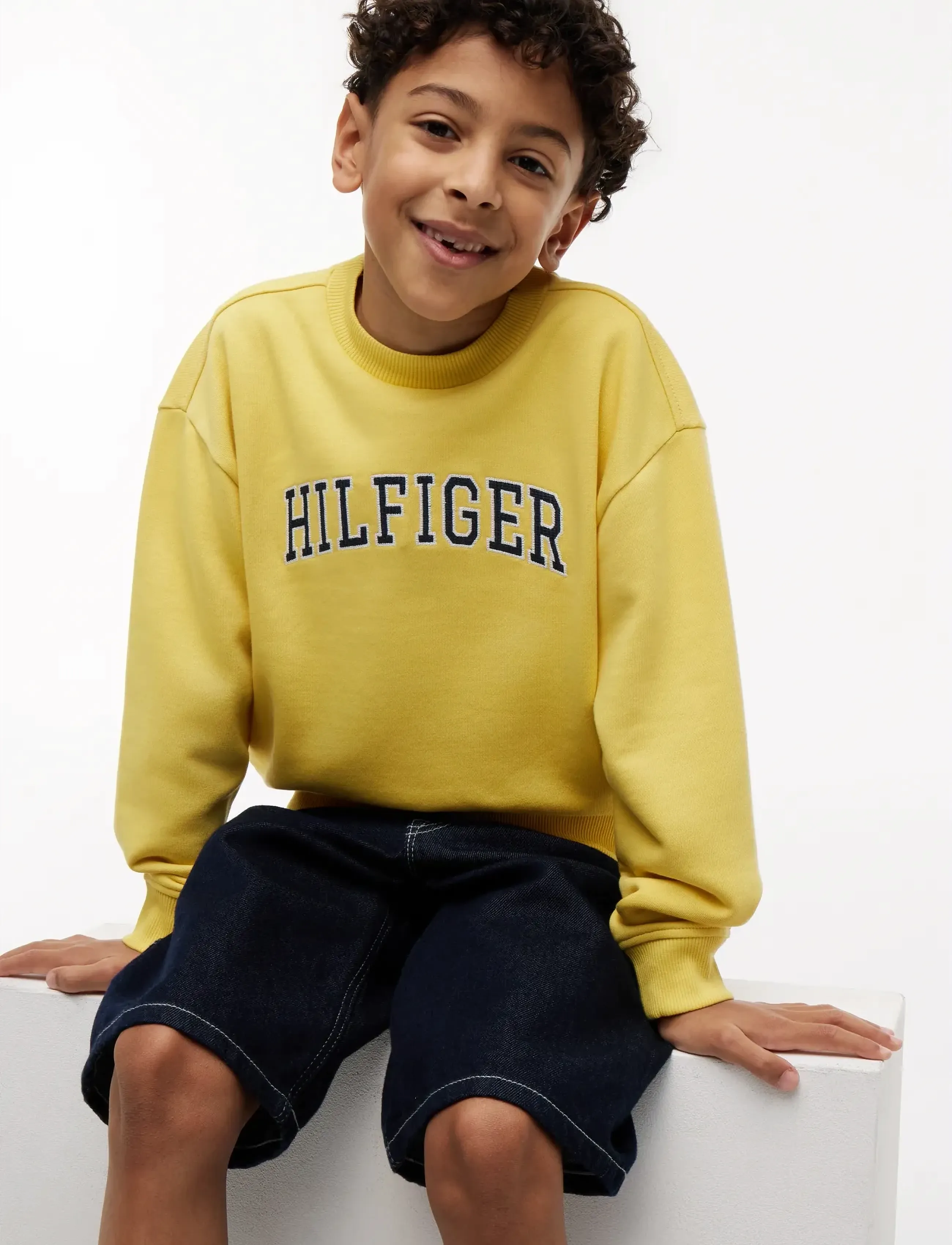 Tommy Hilfiger - HILFIGER VARSITY SWEATSHIRT - sweatshirts - yellow dahlia - 4