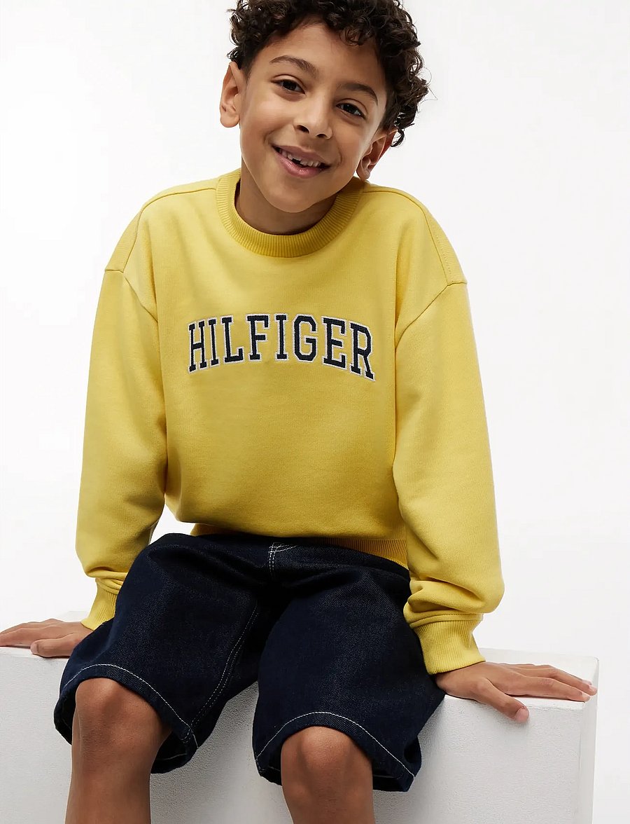 Tommy Hilfiger - HILFIGER VARSITY SWEATSHIRT - sweatshirts - yellow dahlia - 4