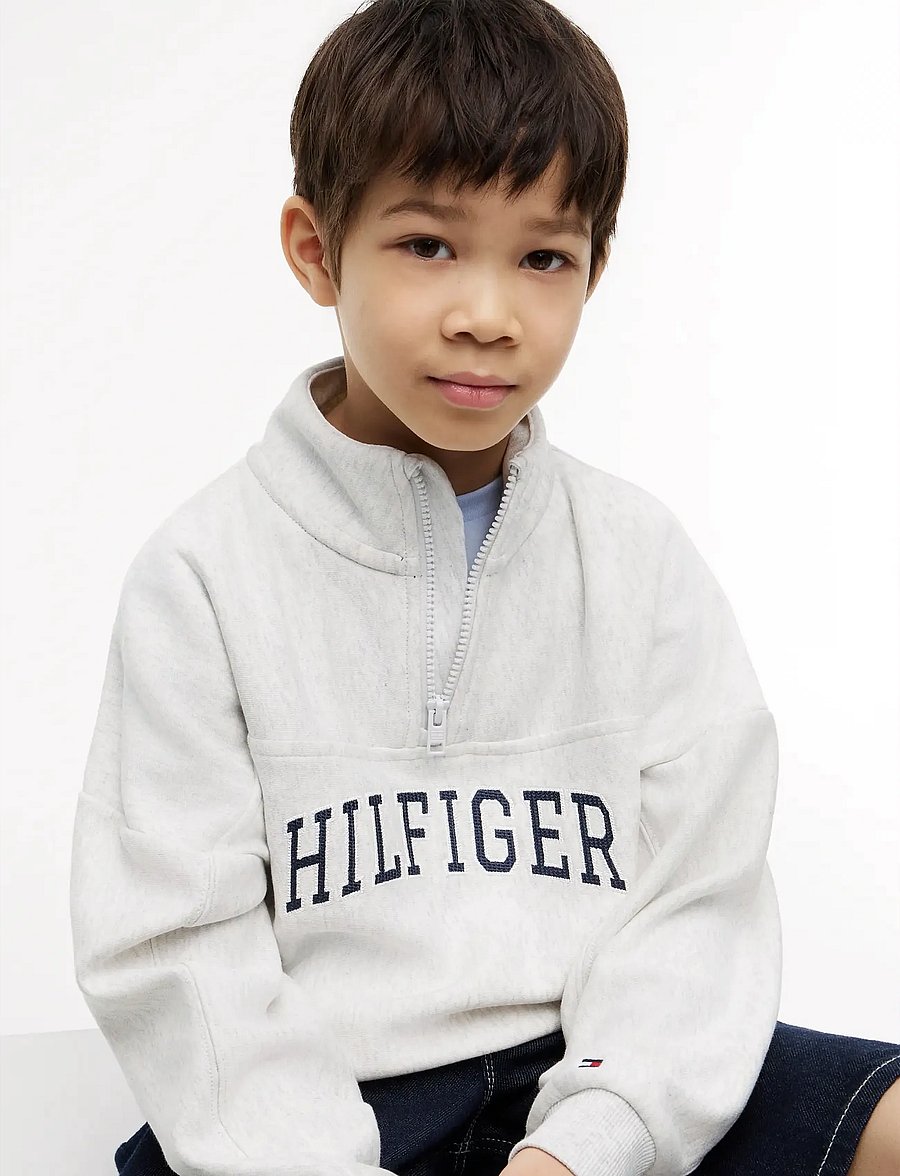 Tommy Hilfiger - HILFIGER VARSITY ZIP SWEATSHIRT - sweatshirts - light grey heather - 3