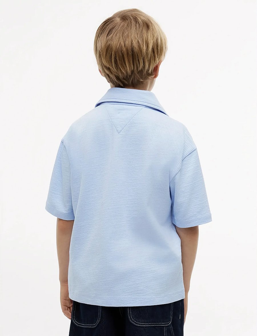 Tommy Hilfiger - JERSEY SEERSUCKER SHIRT SS - chemises à manches courtes - sweet blue - 2
