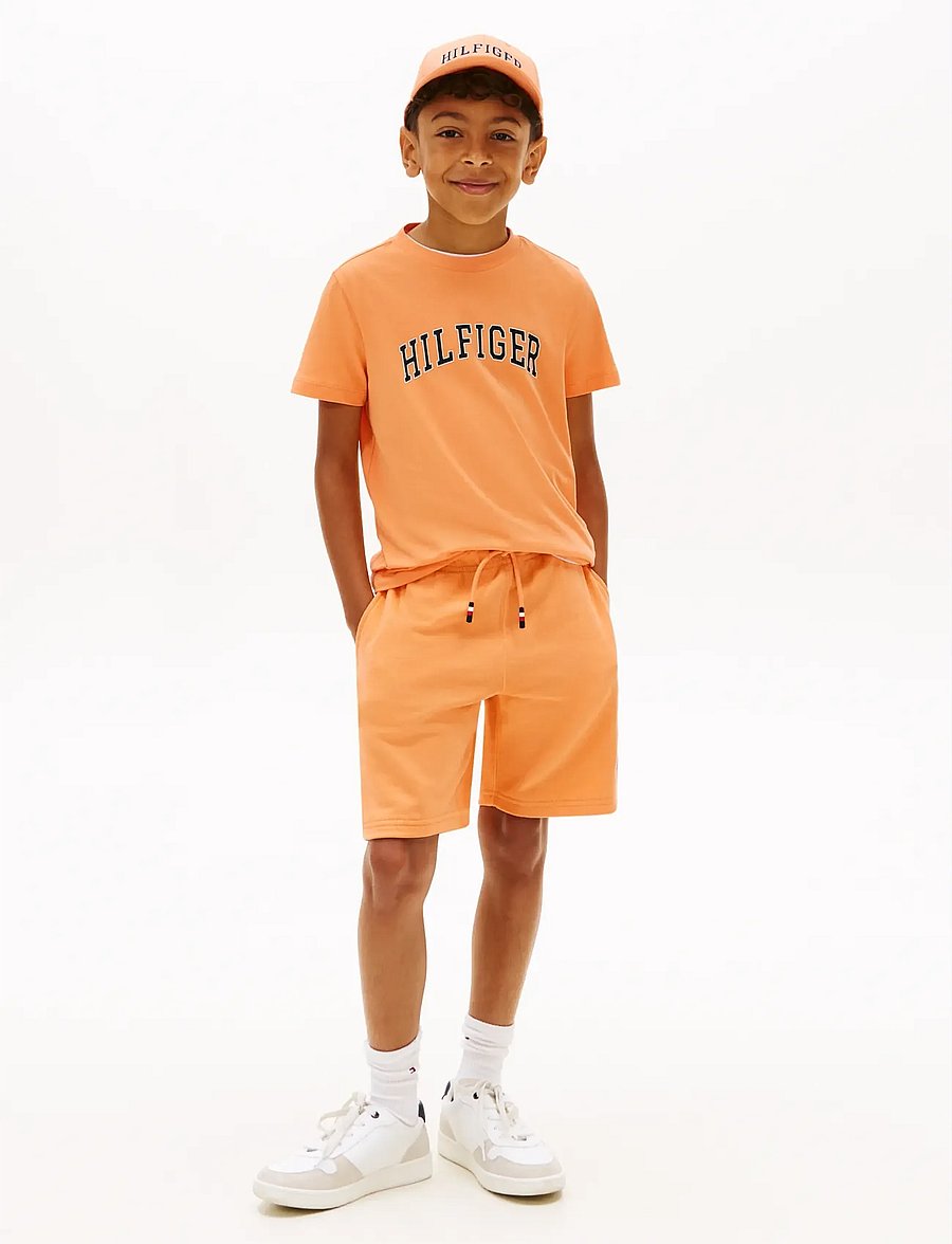 Tommy Hilfiger - HILFIGER VARSITY T-SHIRT - kortärmade t-shirts - faded sun kiss - 3