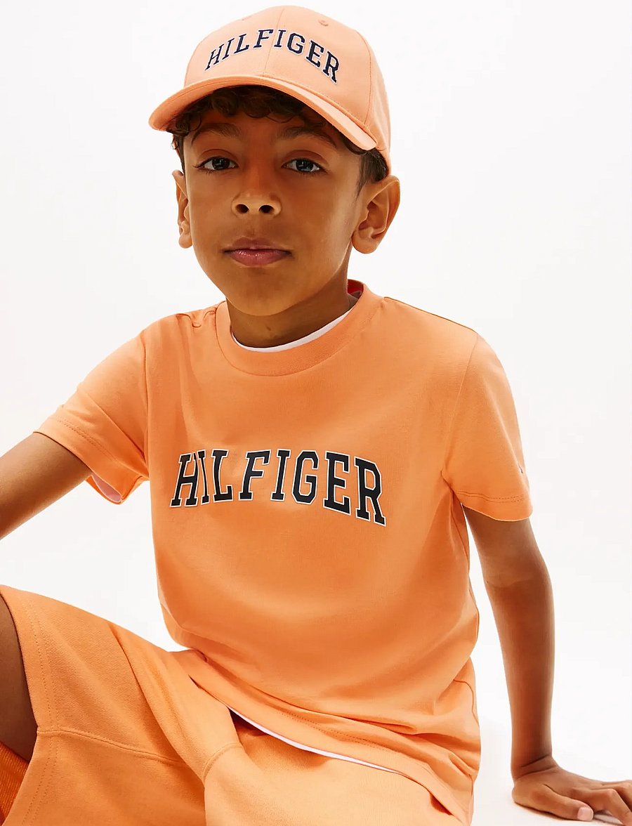 Tommy Hilfiger - HILFIGER VARSITY T-SHIRT - kortärmade t-shirts - faded sun kiss - 4