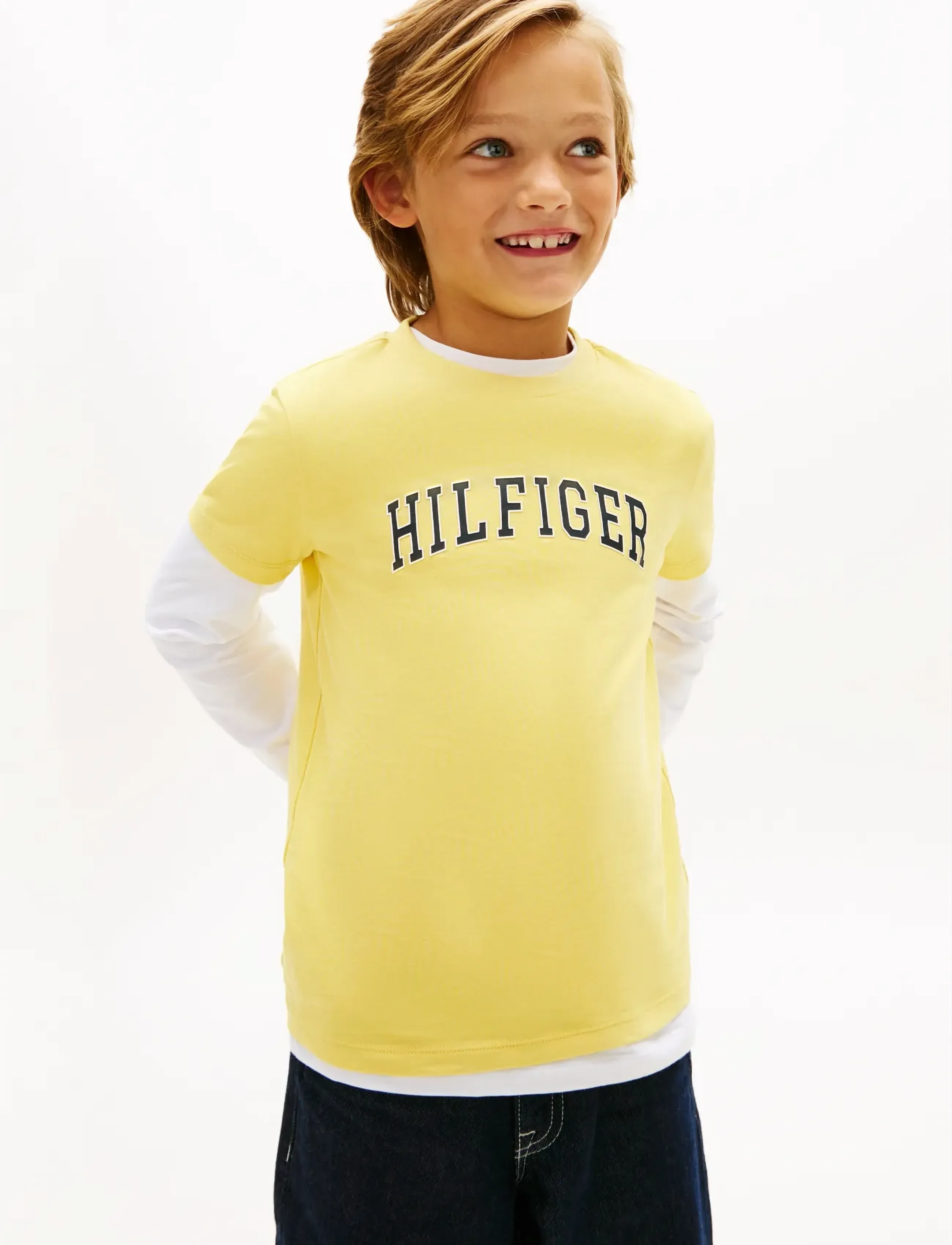 Tommy Hilfiger HILFIGER VARSITY T-SHIRT - Oberteile & T-Shirts - YELLOW DAHLIA / yellow