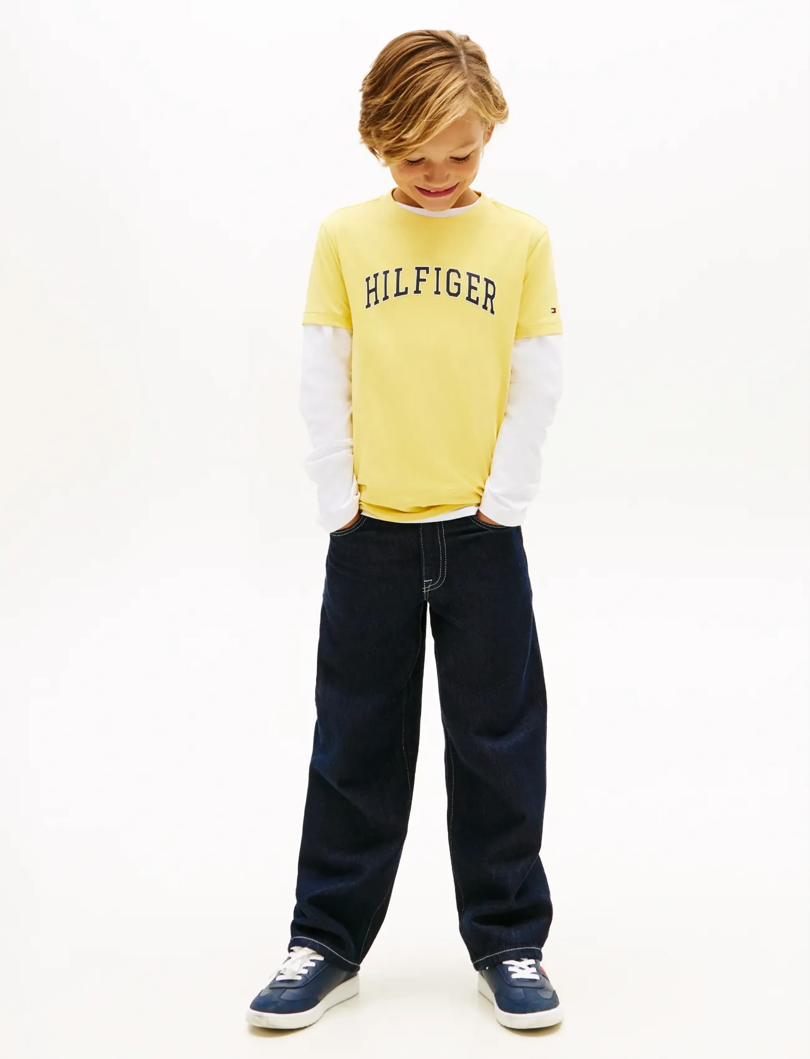 Tommy Hilfiger - HILFIGER VARSITY T-SHIRT - kortærmede t-shirts - yellow dahlia - 3