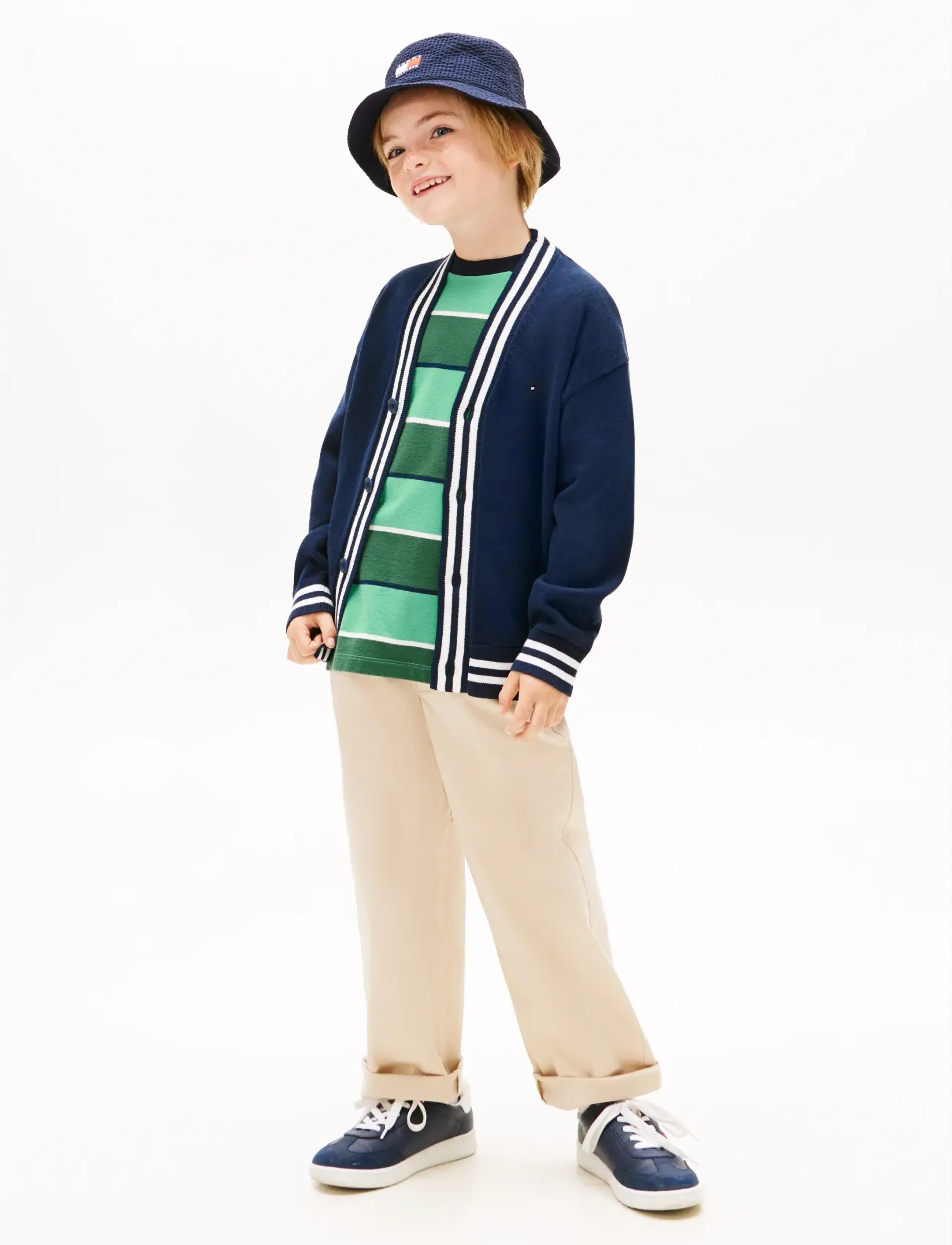 Tommy Hilfiger - VARSITY RIB V-NECK CARDIGAN - gilets - dark night navy - 3