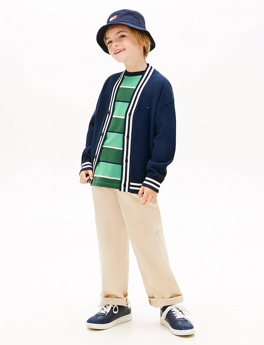 Tommy Hilfiger - VARSITY RIB V-NECK CARDIGAN - koftor - dark night navy - 3