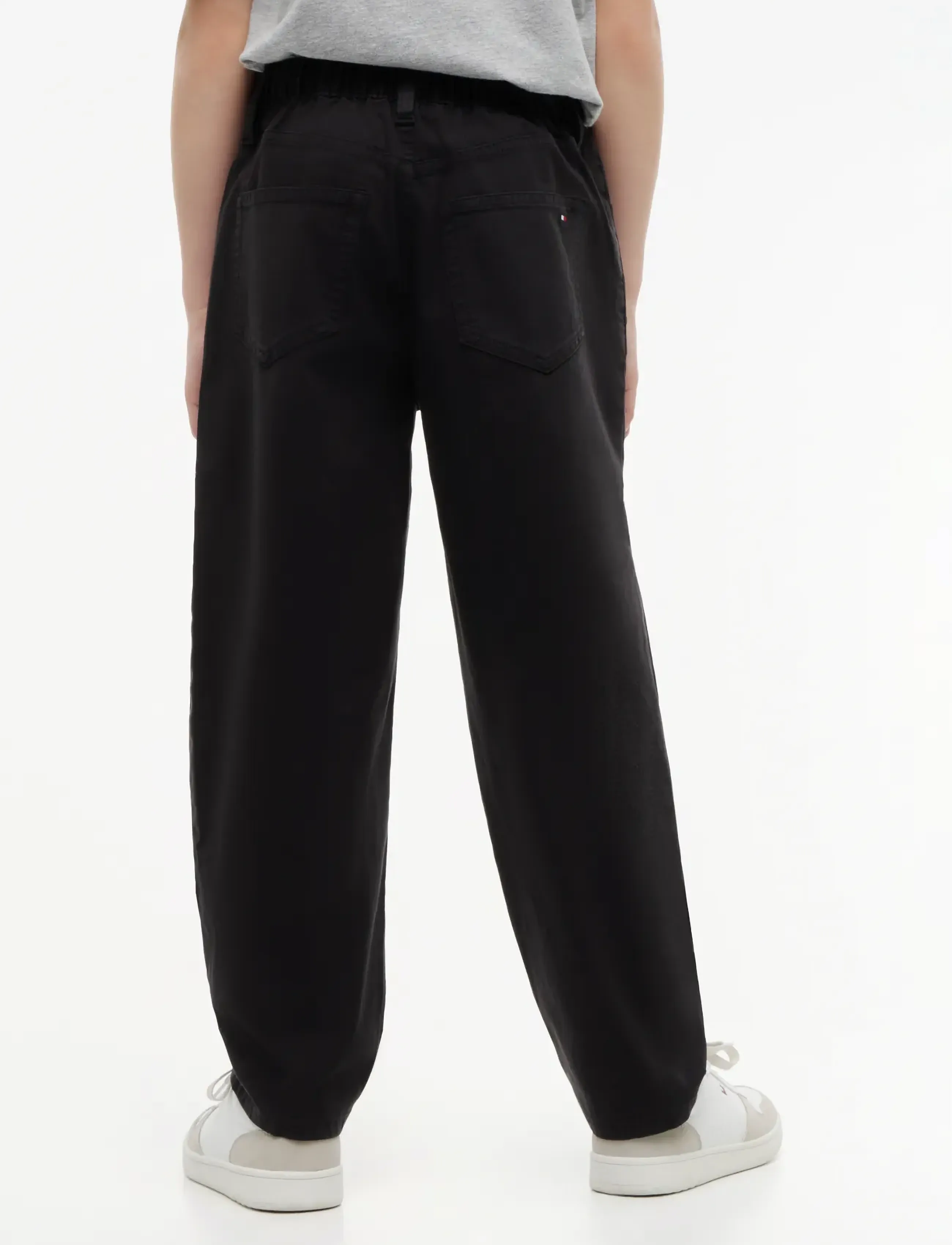 Tommy Hilfiger - HERRINGBONE BARREL FIT PANT - black - 2