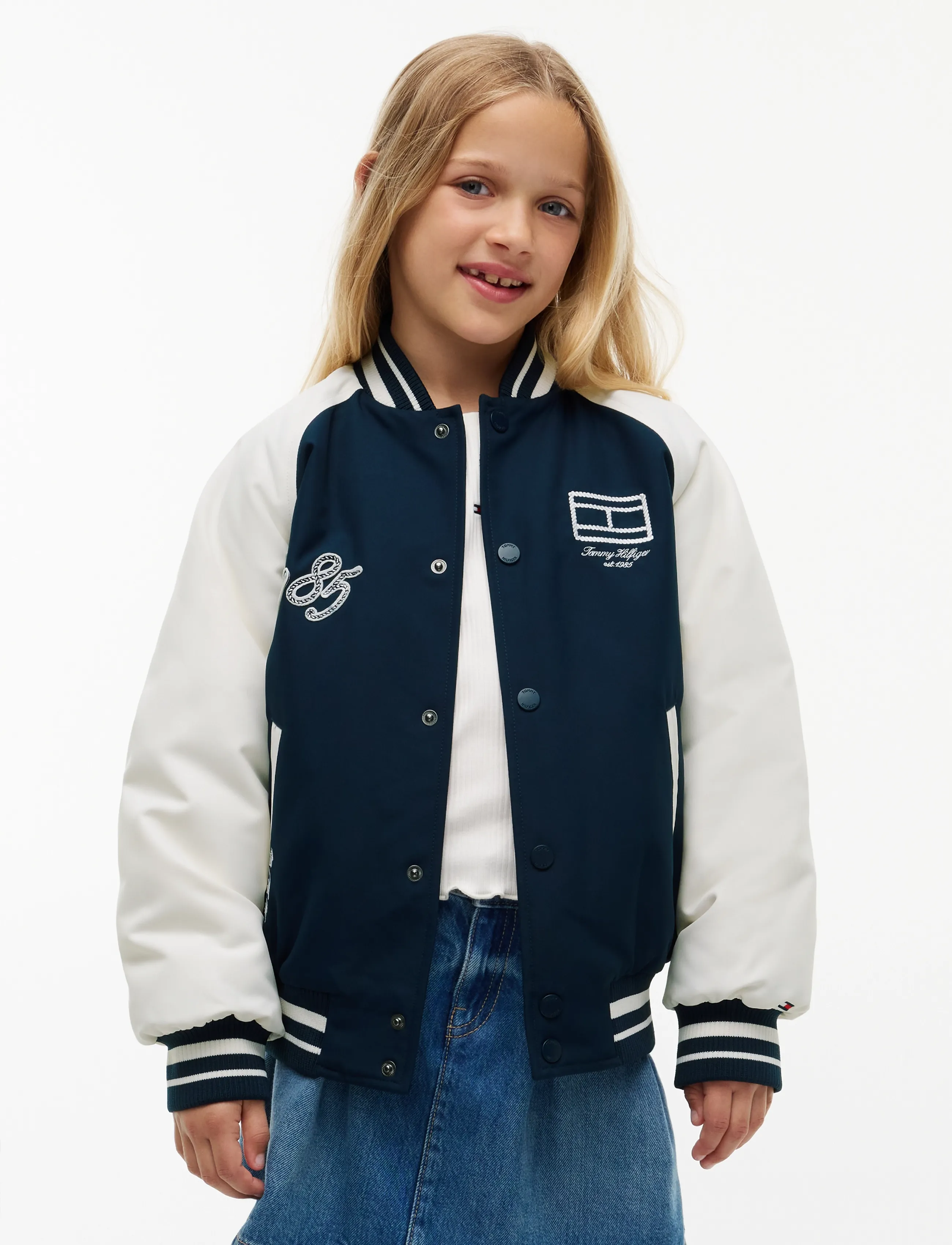 Tommy Hilfiger Bomber Jacket, 128, Navy, Jakker & Frakker > Bomber, Børn