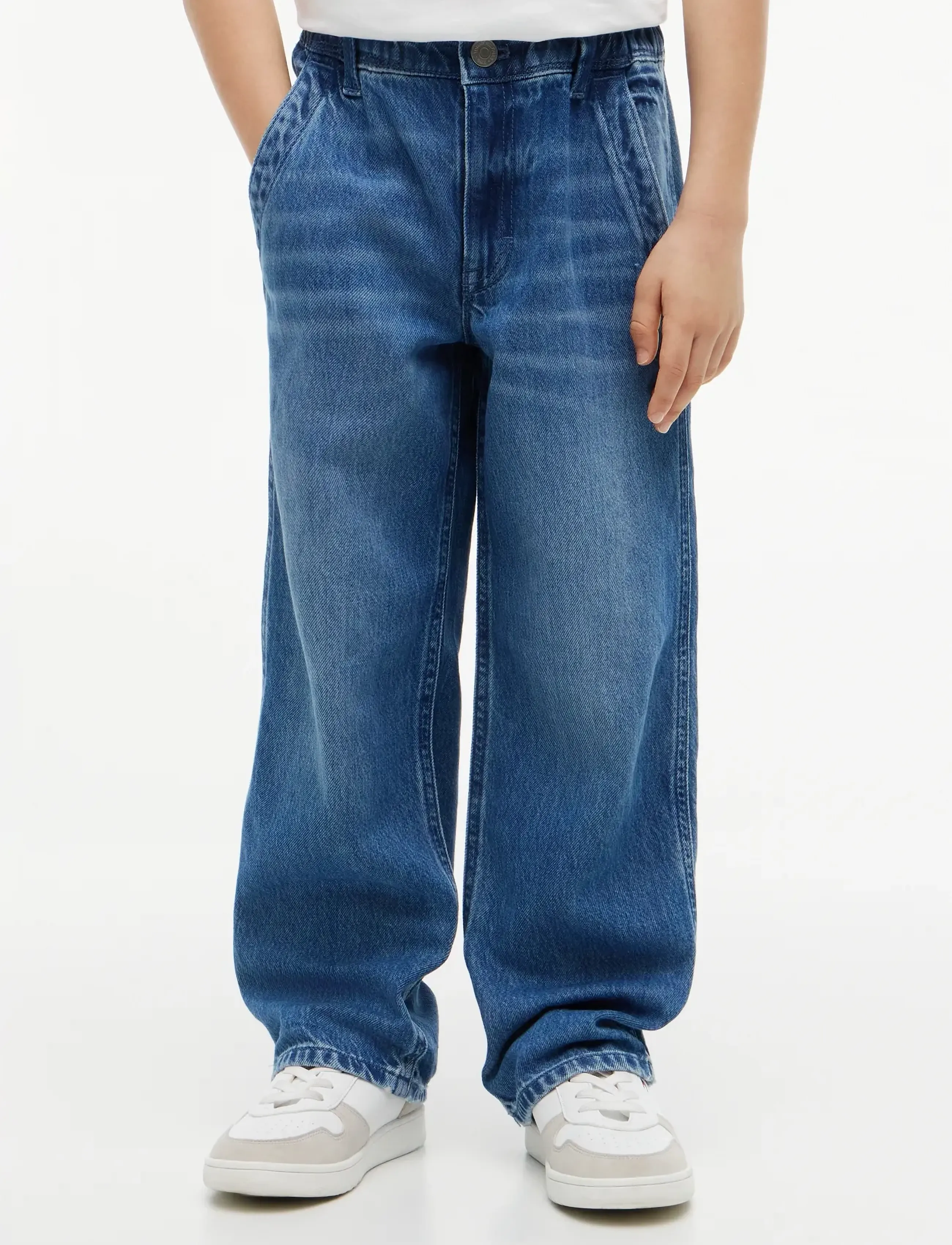 Tommy Hilfiger BAGGY SAILOR MID WASH JEANS - Underdele - DENIM MEDIUM 01 / blue