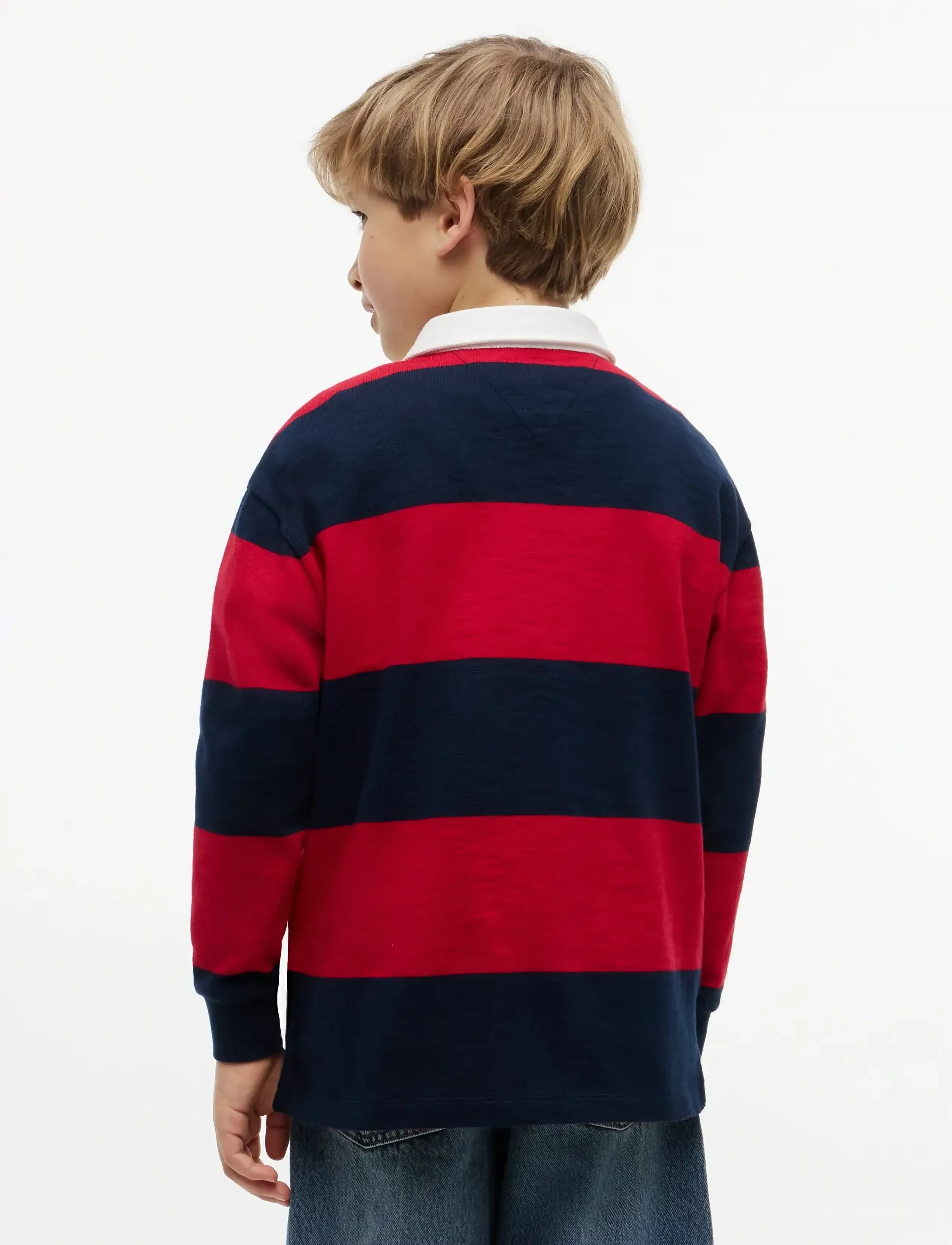 Tommy Hilfiger - SLUB RUGBY STRIPE POLO LS - langerma pólóbolir - primary red stripe - 2