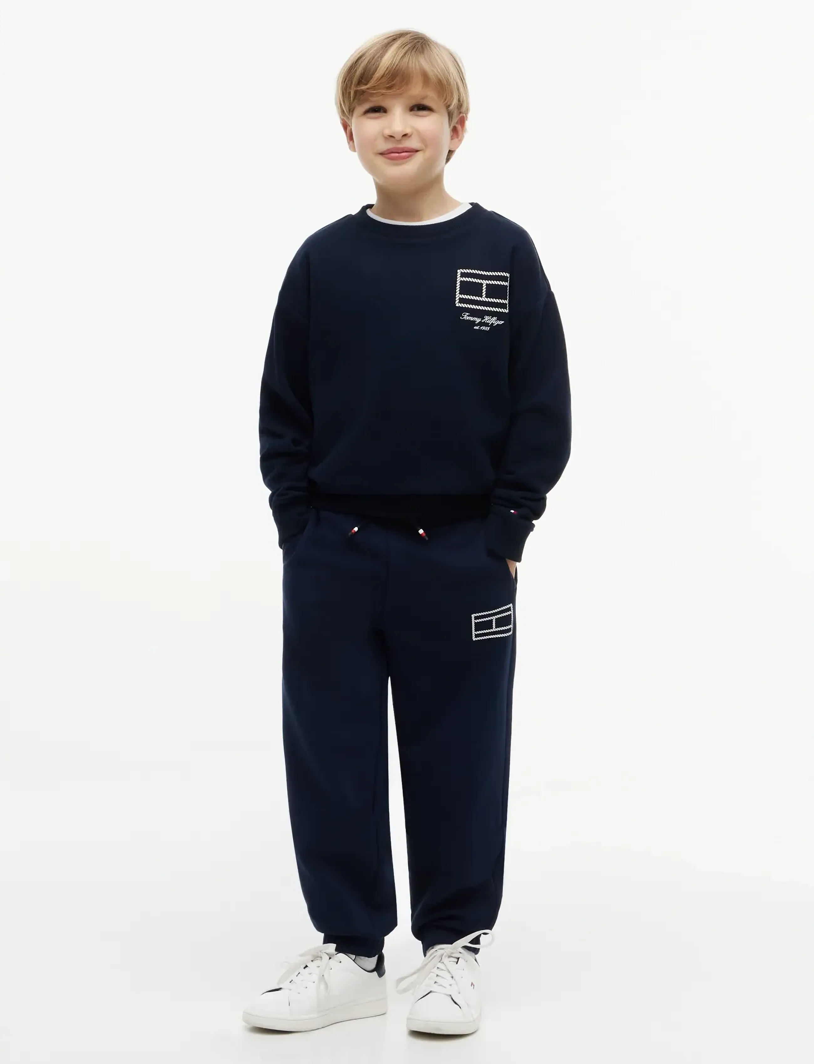 Tommy Hilfiger - OUTLINE FLAG SWEATPANT - jogginghosen - dark night navy - 3