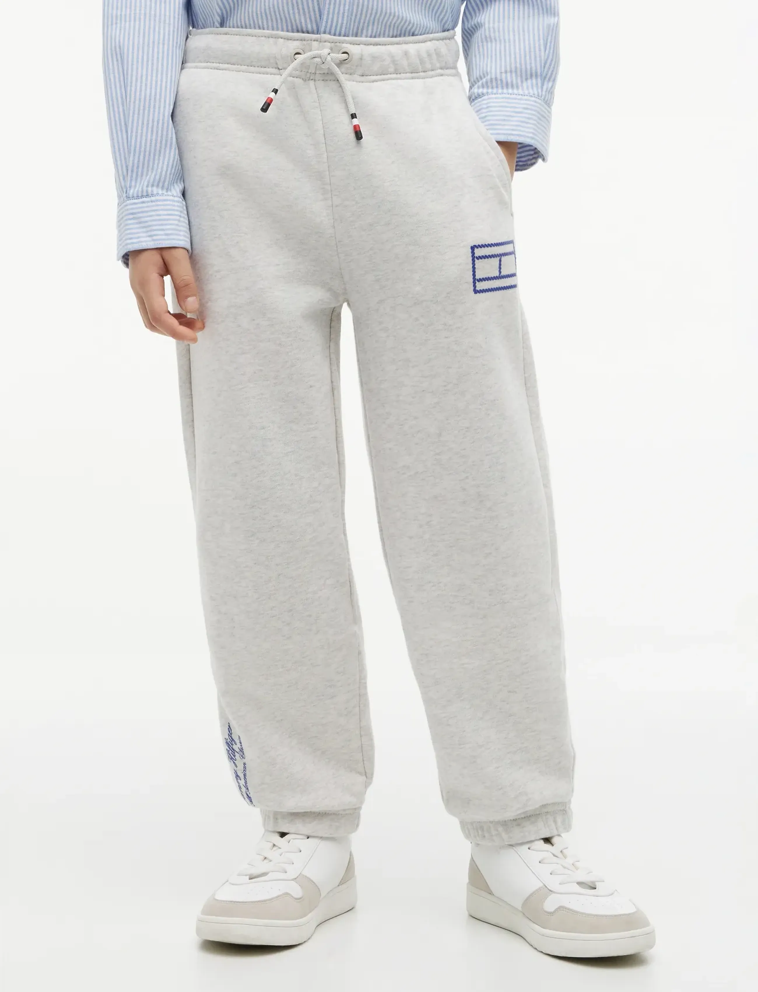 Tommy Hilfiger Outline Flag Sweatpant, 152, Unterteile, Grau - Sweatpants, Kinder