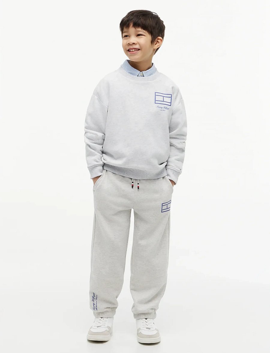 Tommy Hilfiger - OUTLINE FLAG SWEATPANT - sweatpants - light grey heather - 3