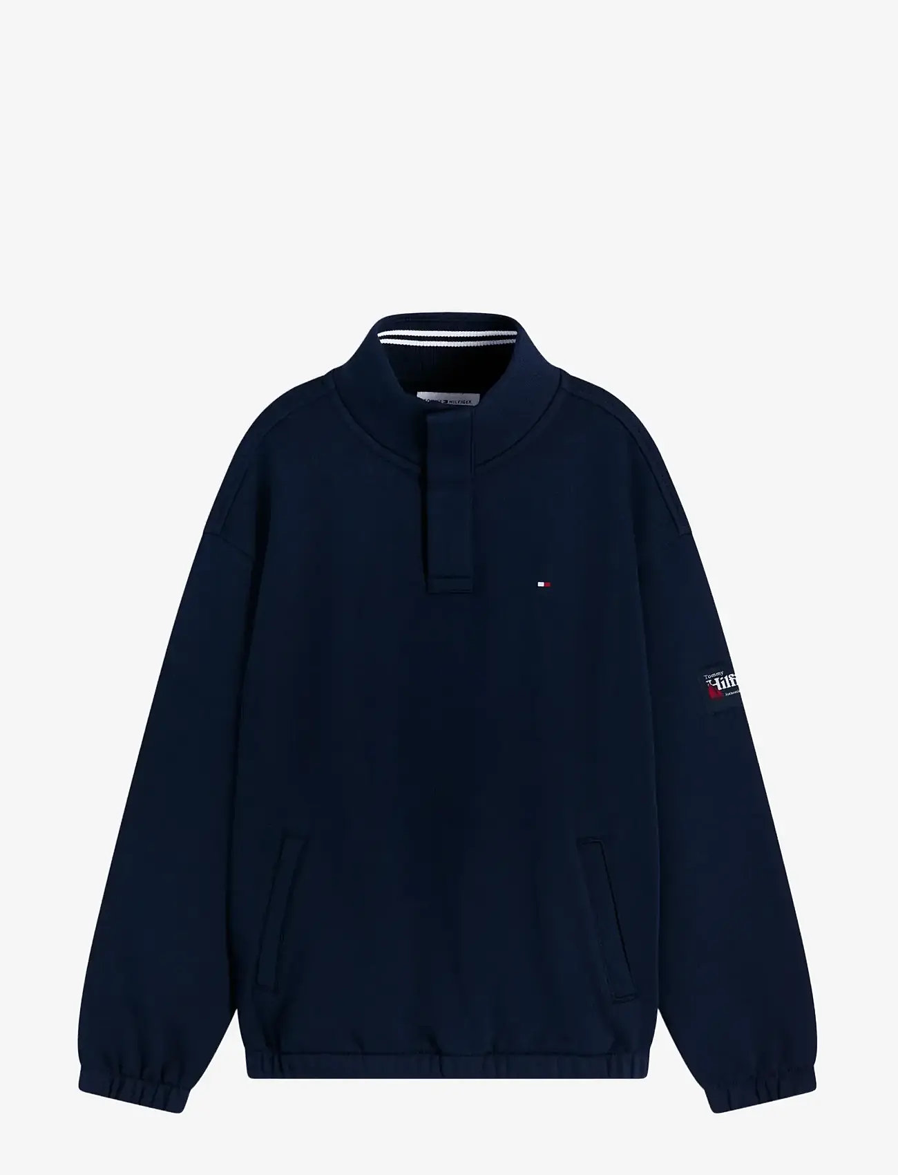 Tommy Hilfiger - BUTTON HIGH NECK SWEATSHIRT - sweatshirts - dark night navy - 1