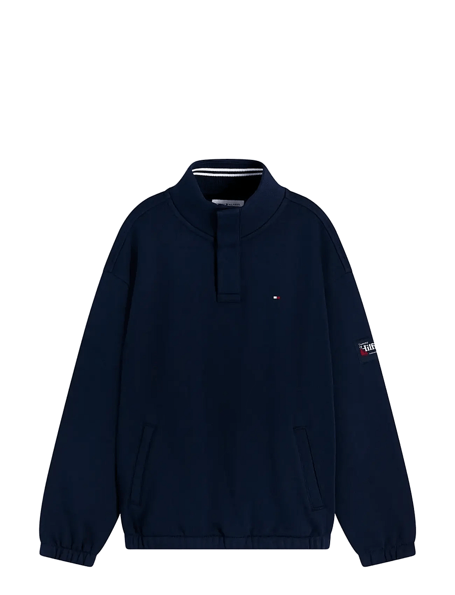 Tommy Hilfiger - BUTTON HIGH NECK SWEATSHIRT - sweatshirts - dark night navy - 1
