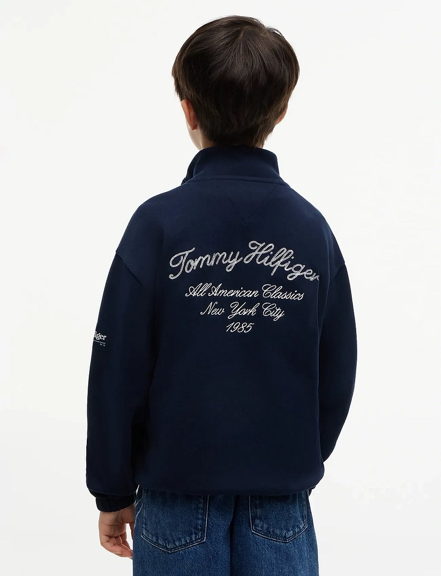 Tommy Hilfiger - BUTTON HIGH NECK SWEATSHIRT - sweatshirts - dark night navy - 2