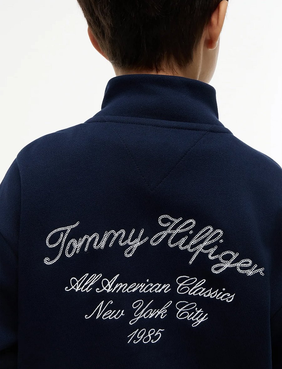 Tommy Hilfiger - BUTTON HIGH NECK SWEATSHIRT - sweatshirts - dark night navy - 4