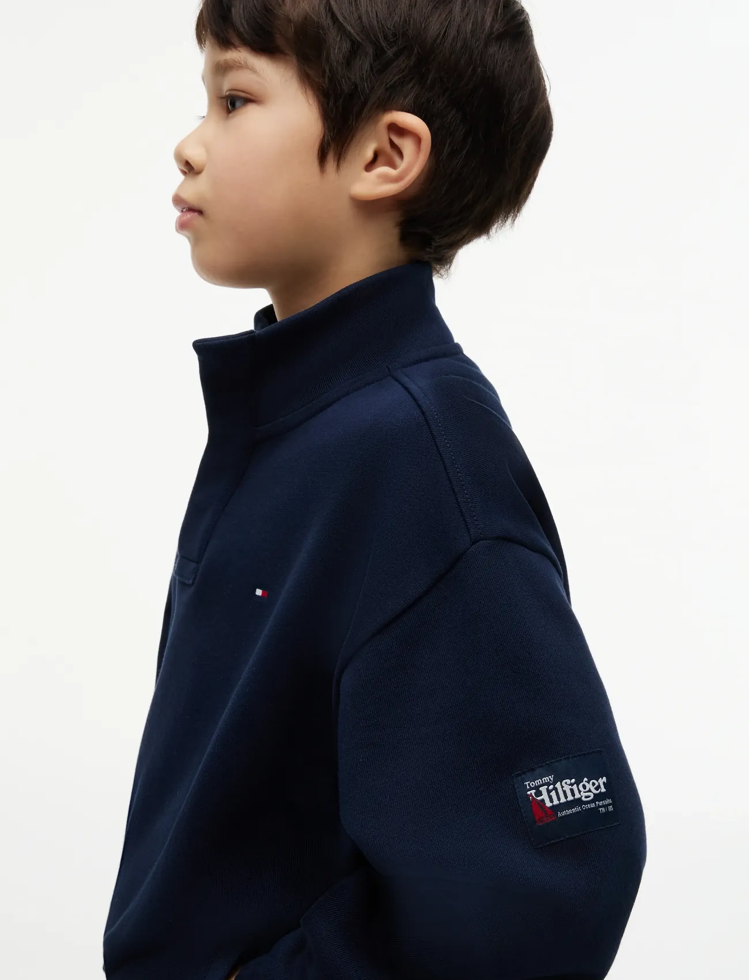 Tommy Hilfiger - BUTTON HIGH NECK SWEATSHIRT - sweatshirts - dark night navy - 5