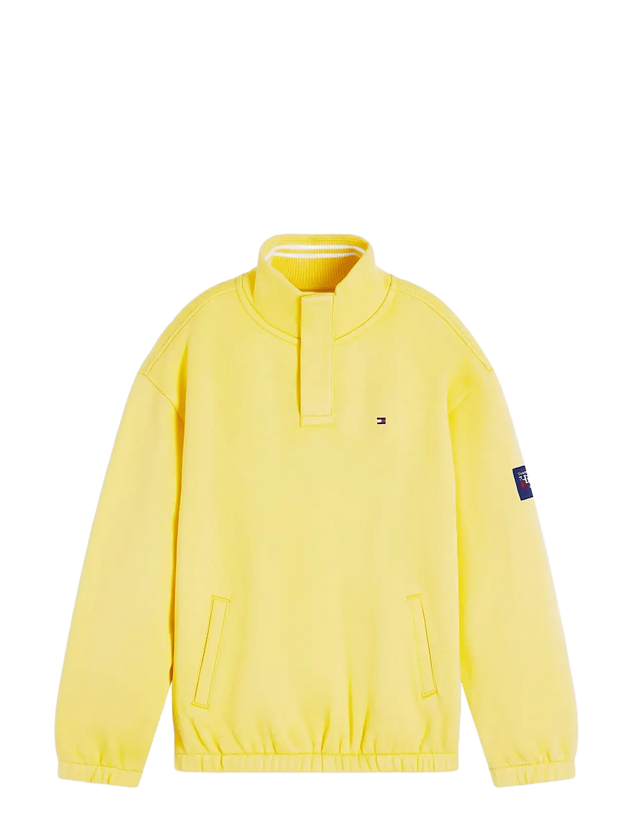 Tommy Hilfiger - BUTTON HIGH NECK SWEATSHIRT - sweatshirts - tuscan sun - 0