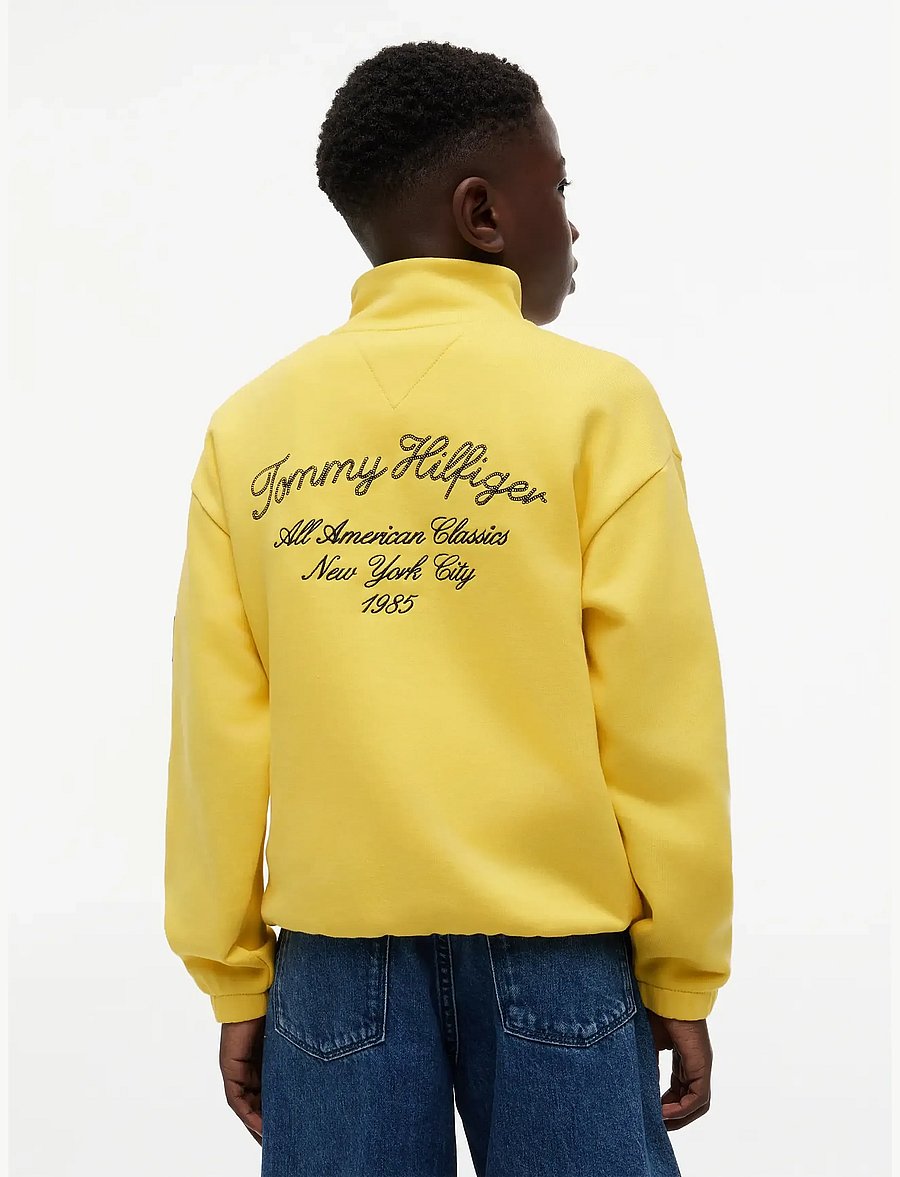 Tommy Hilfiger - BUTTON HIGH NECK SWEATSHIRT - sweatshirts - tuscan sun - 1