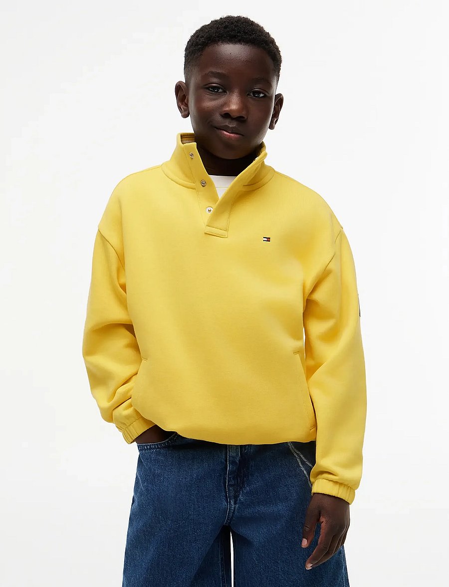 Tommy Hilfiger - BUTTON HIGH NECK SWEATSHIRT - sweatshirts - tuscan sun - 4