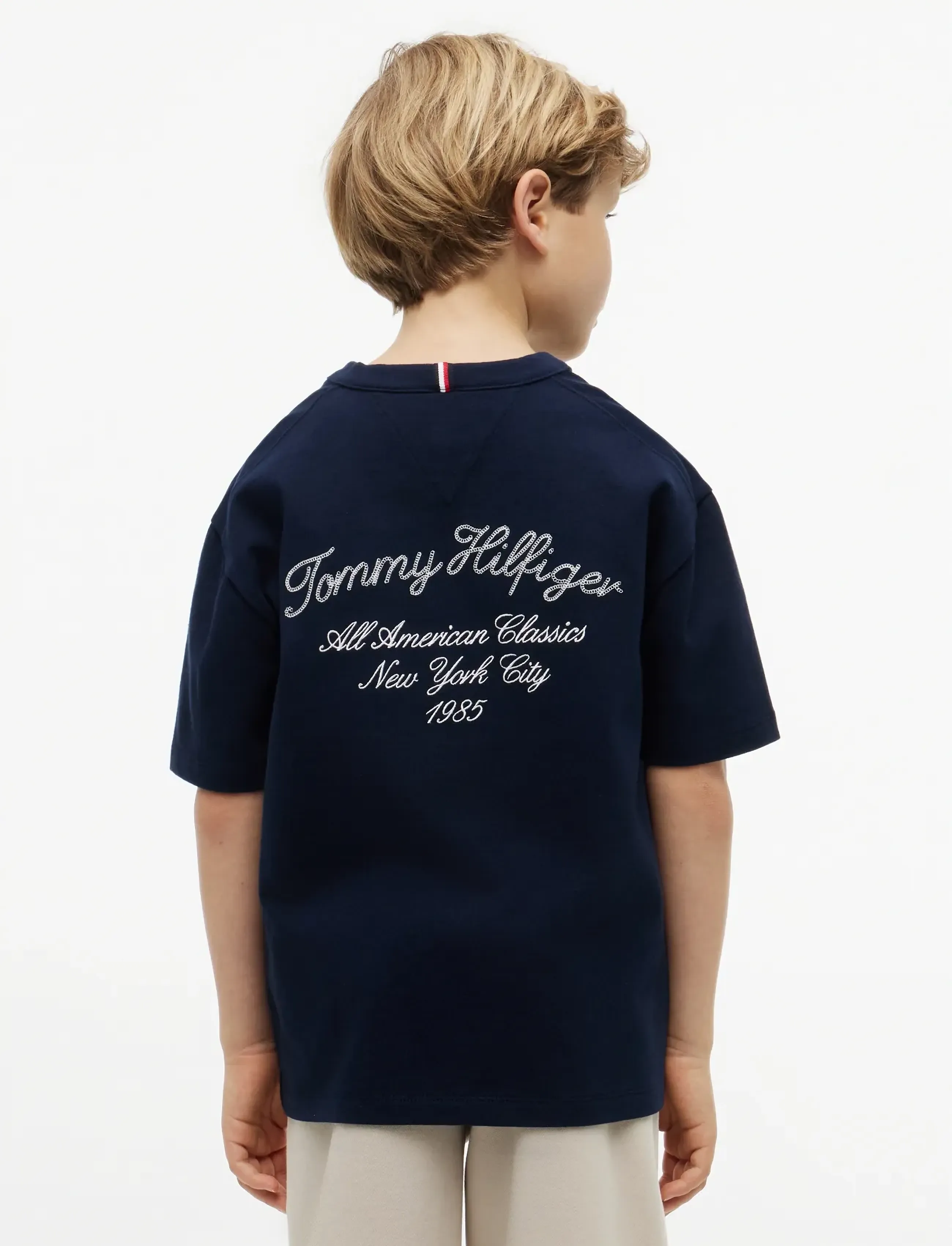 Tommy Hilfiger - SCRIPT GRAPHIC T-SHIRT SS - kortärmade t-shirts - dark night navy - 2