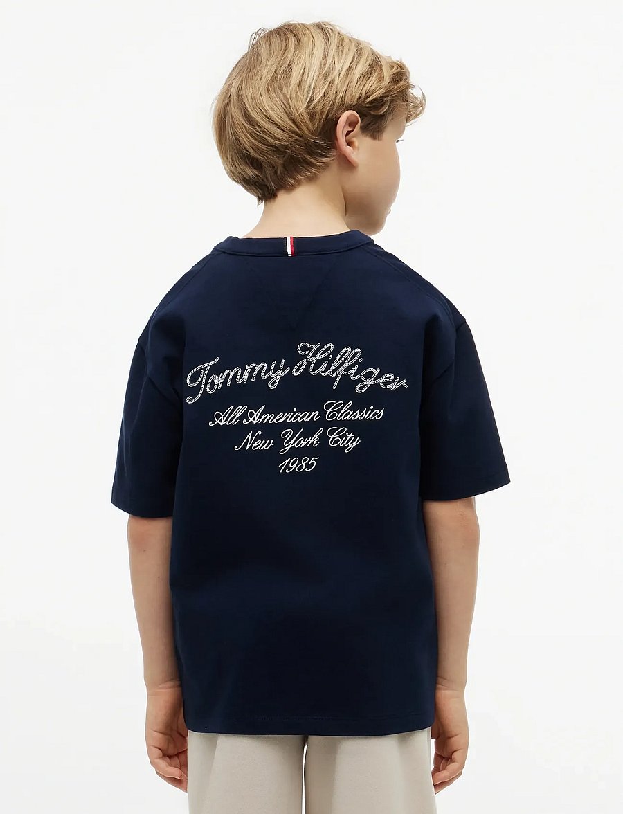 Tommy Hilfiger - SCRIPT GRAPHIC T-SHIRT SS - kortärmade t-shirts - dark night navy - 2