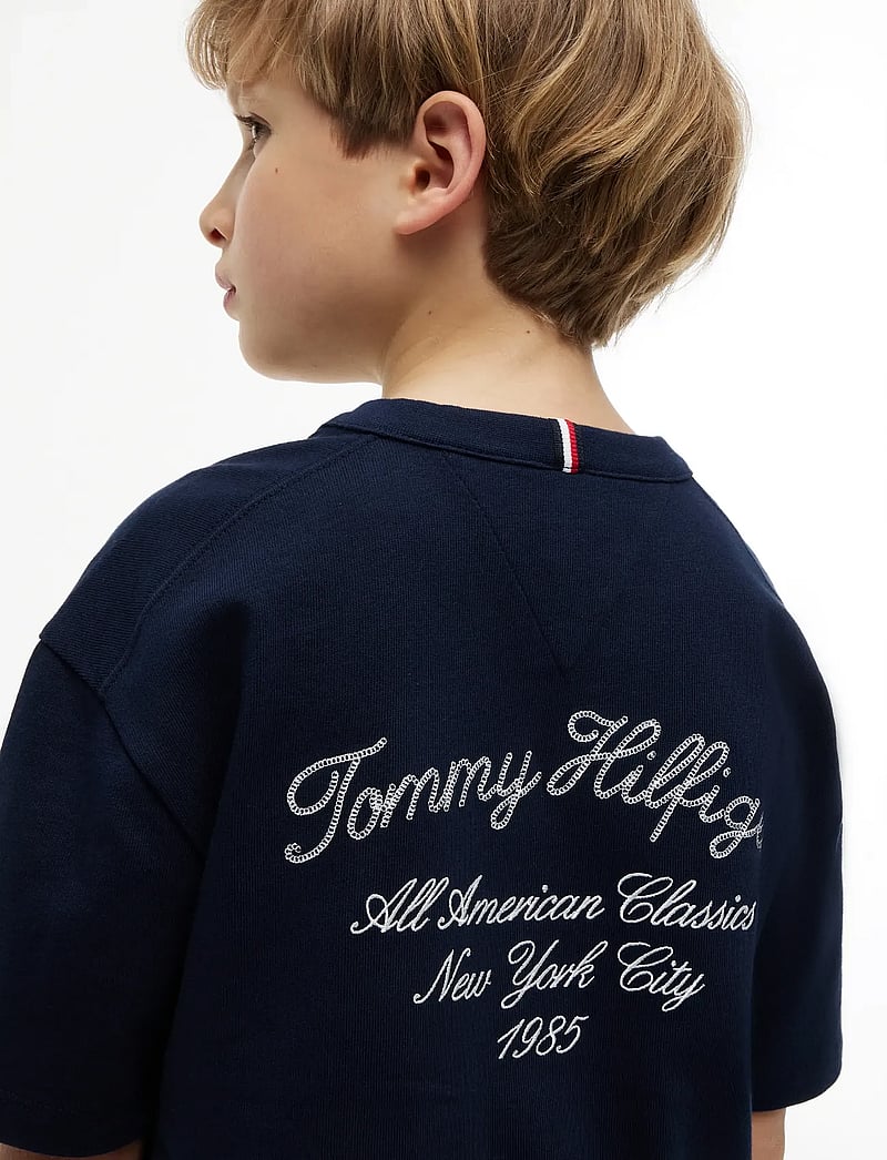 Tommy Hilfiger - SCRIPT GRAPHIC T-SHIRT SS - kortærmede t-shirts - dark night navy - 3