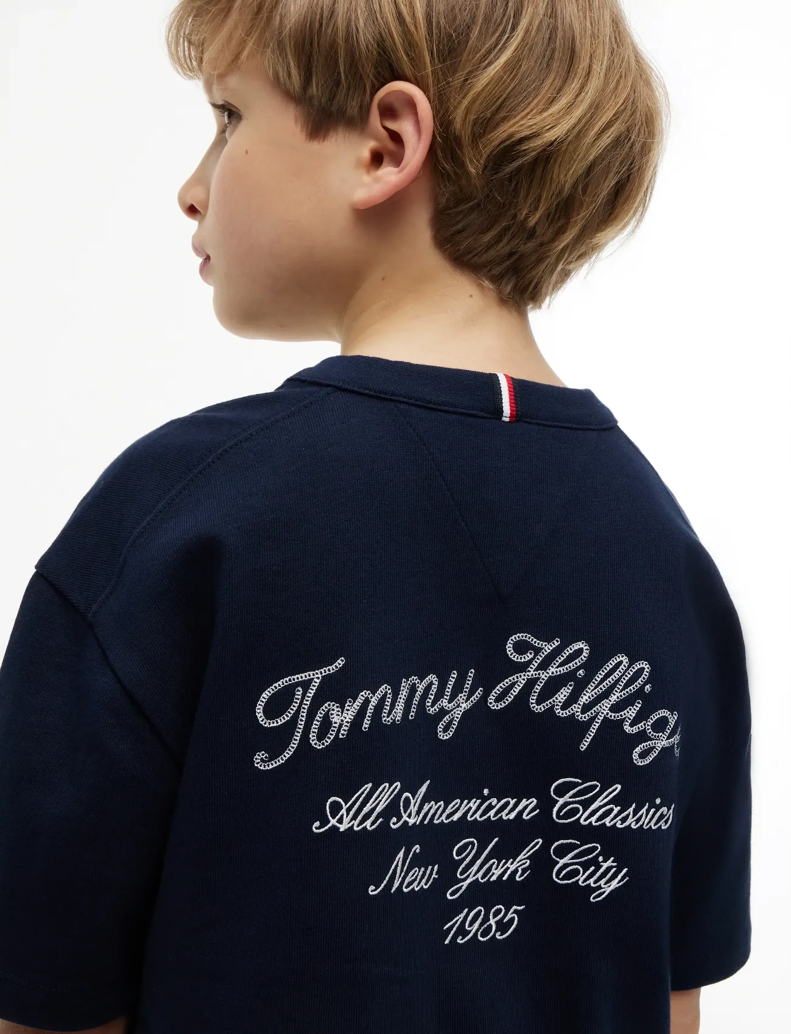 Tommy Hilfiger - SCRIPT GRAPHIC T-SHIRT SS - kortärmade t-shirts - dark night navy - 3