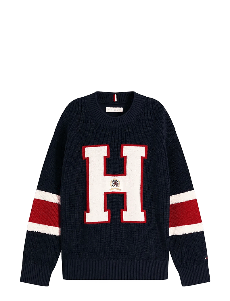 Tommy Hilfiger - GRAPHIC SWEATER LS - trøjer - dark night navy - 1
