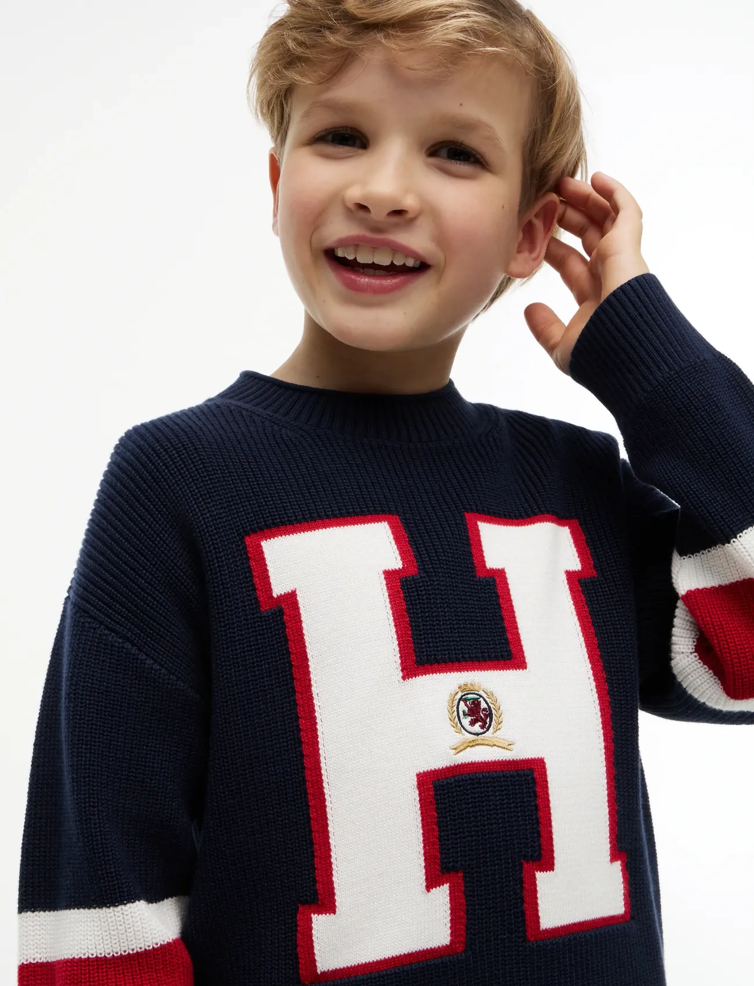 Tommy Hilfiger - GRAPHIC SWEATER LS - jumpers - dark night navy - 3