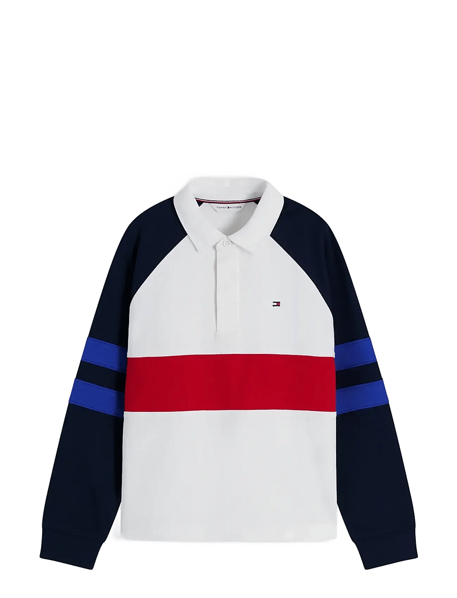 Tommy Hilfiger - COLOURBLOCK POLO SWEATSHIRT - sweatshirts - white - 1