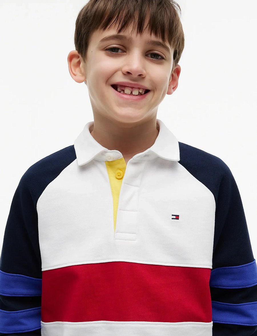 Tommy Hilfiger - COLOURBLOCK POLO SWEATSHIRT - sweatshirts - white - 3
