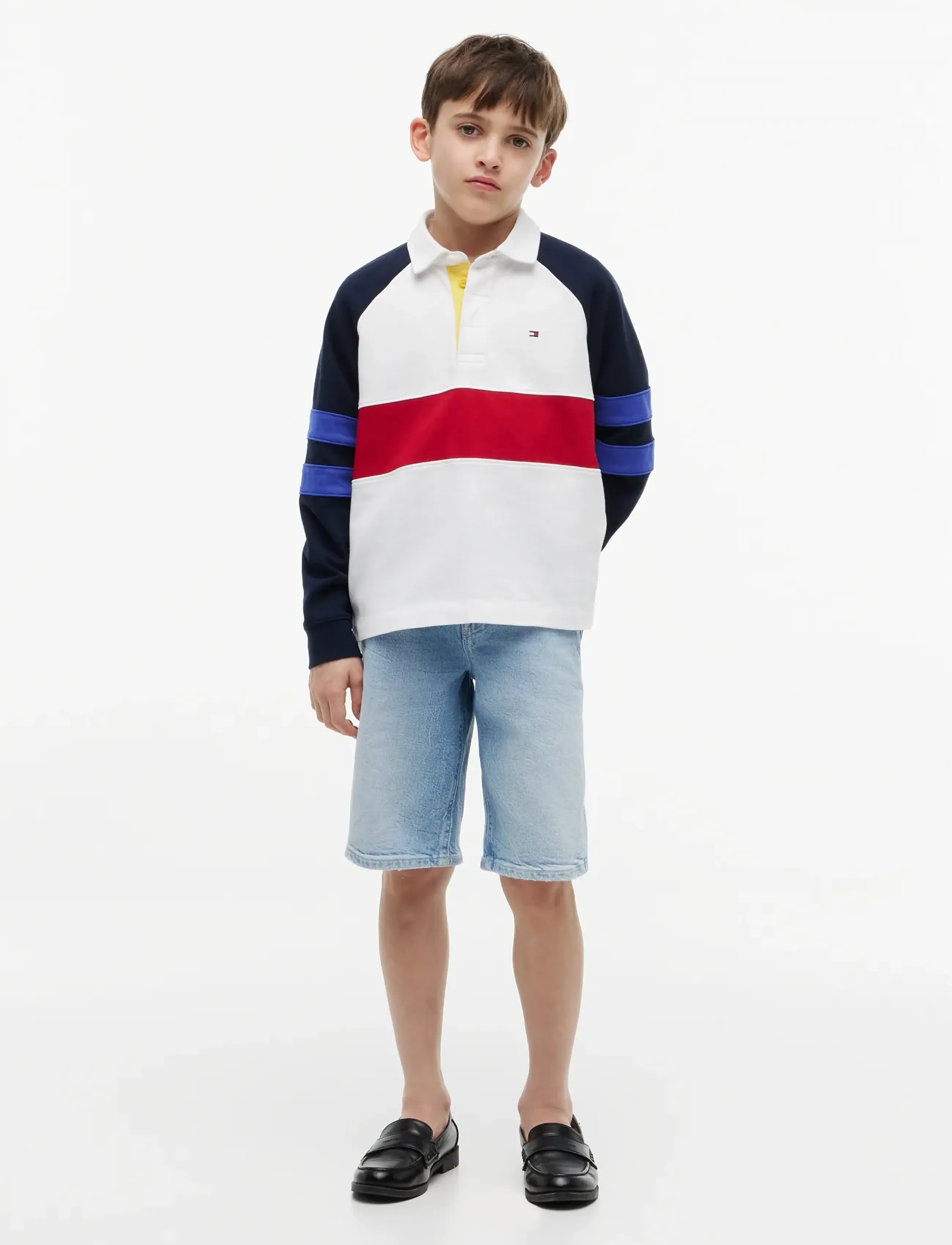 Tommy Hilfiger - COLOURBLOCK POLO SWEATSHIRT - sweatshirts - white - 4