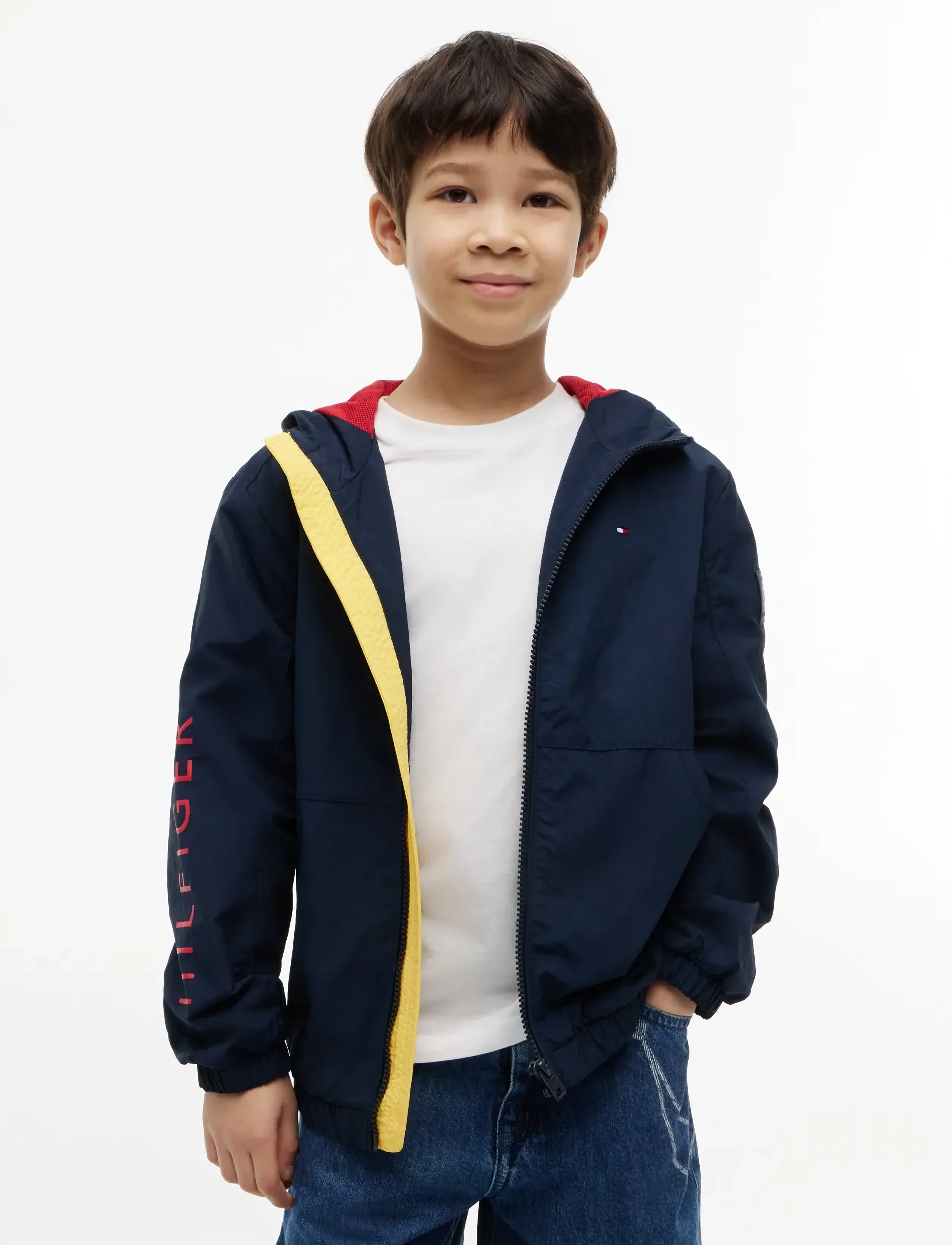 Tommy Hilfiger Windbreaker Graphic Jacket, 176, Jackets & Coats, Marineblau - Light Jackets, Kinder